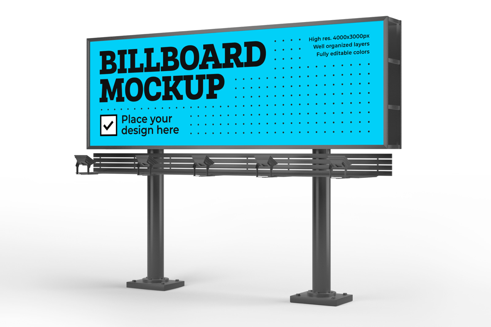 9款户外广告牌设计模拟展示样机 Billboard Mockup Set_img_2