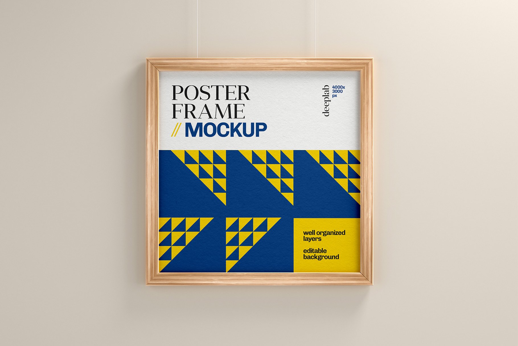 13款木框海报设计模拟展示样机 Wood Poster Mockup Set_img_2