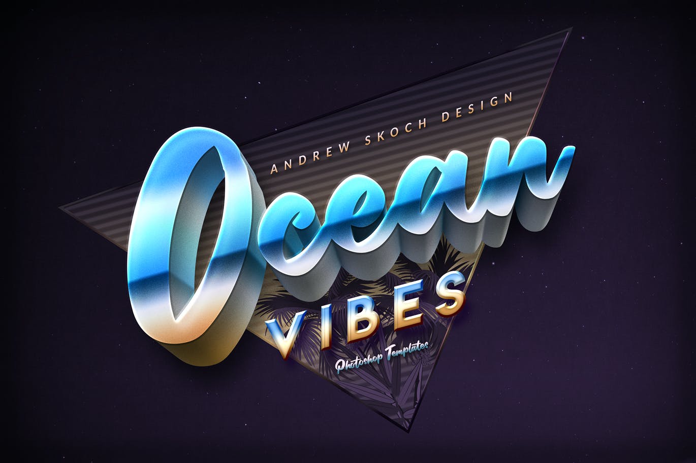 80年代复古多彩渐变金属立体文字样式 80s Style Text Effects_img_2