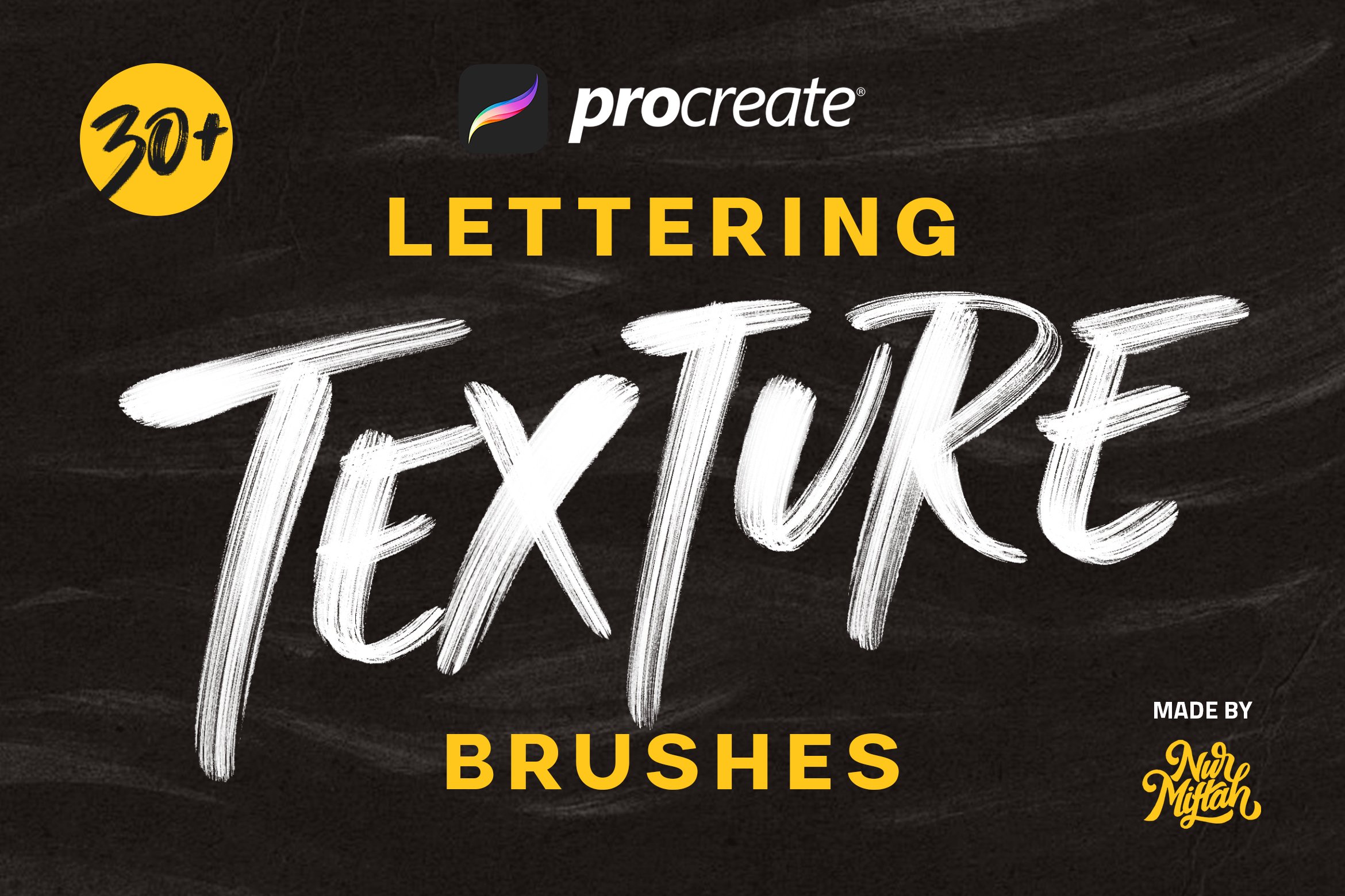 30款粗犷手写纹理笔刷 Procreate Lettering Texture Brushes_img_2