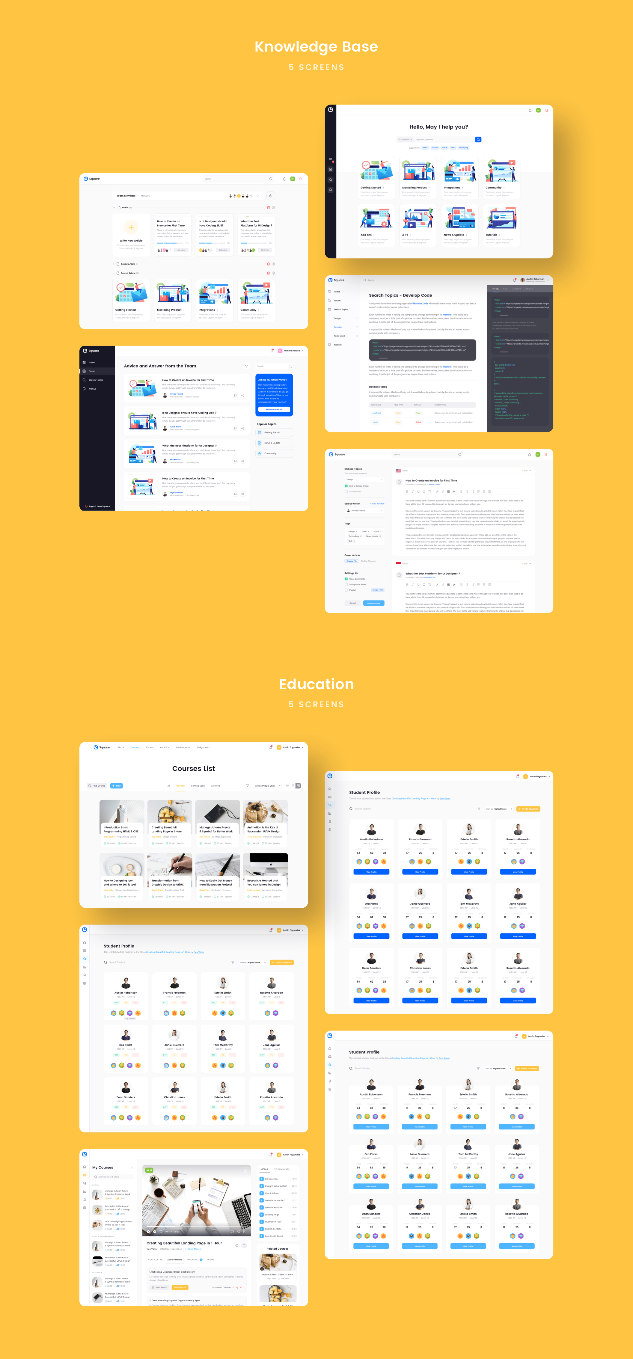 300个方形仪表盘UI界面设计套件素材 Square Dashboard UI Kit_img_2