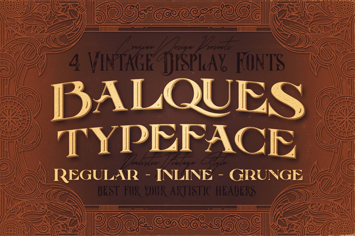 1023个复古徽标字体纹理素材合集 Vintage Bundle 249 Fonts & 414 Logos_img_2