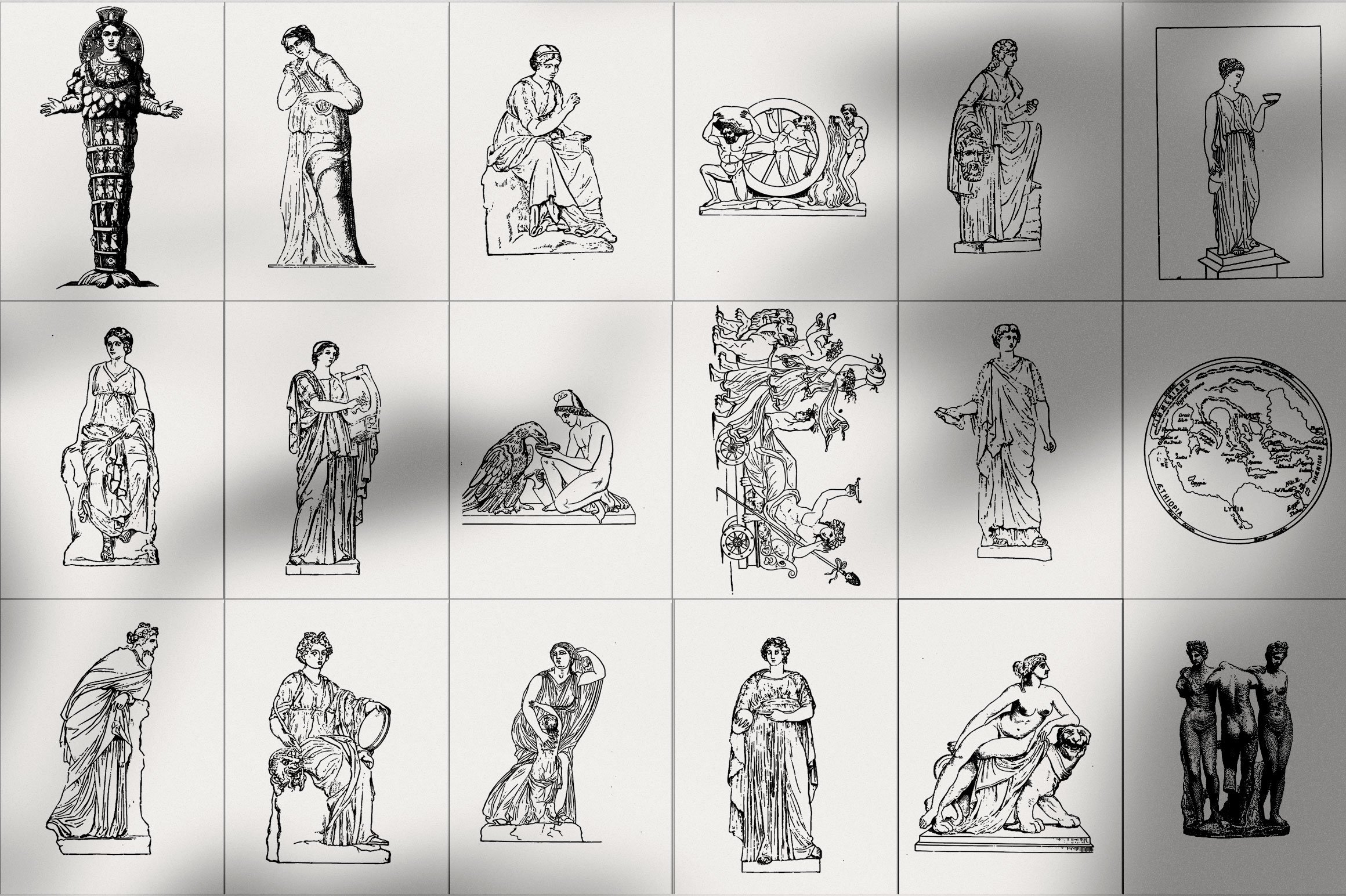 65款手绘古希腊神话人物矢量插画 Ellenia - Greek Mythology Set_img_2