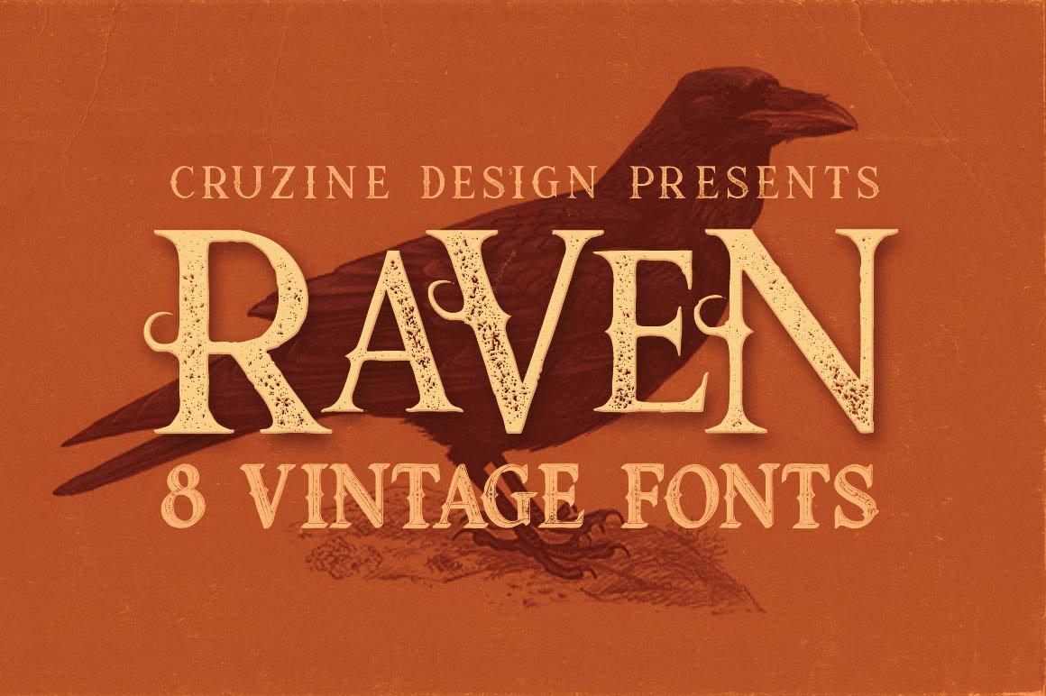 1023个复古徽标字体纹理素材合集 Vintage Bundle 249 Fonts & 414 Logos_img_2