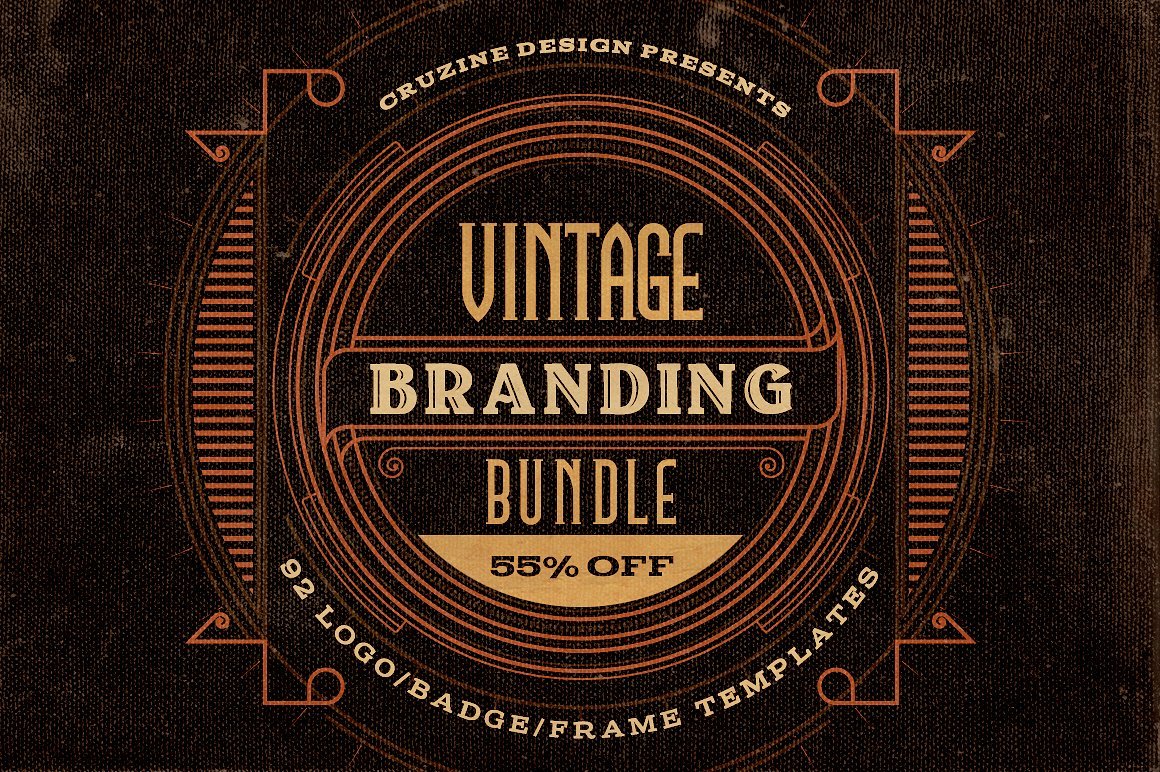 1023个复古徽标字体纹理素材合集 Vintage Bundle 249 Fonts & 414 Logos_img_2