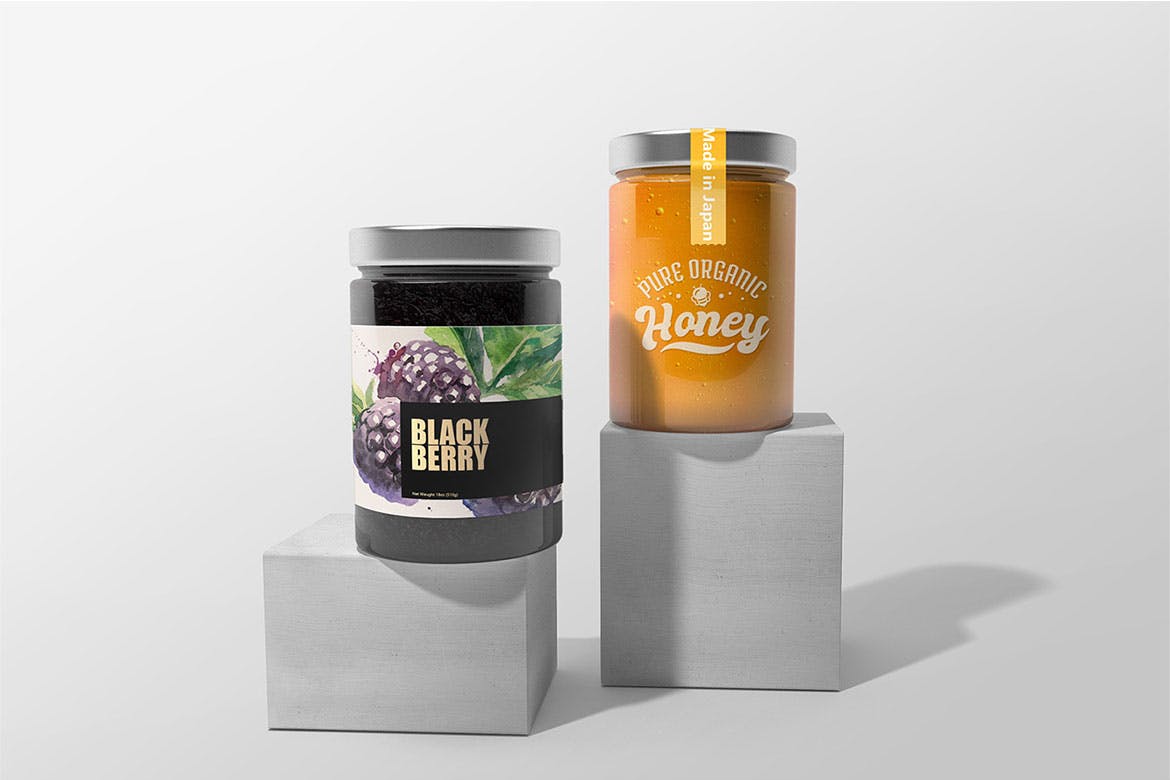 7款果酱罐头玻璃瓶样机模板 Jar Mockup_img_2