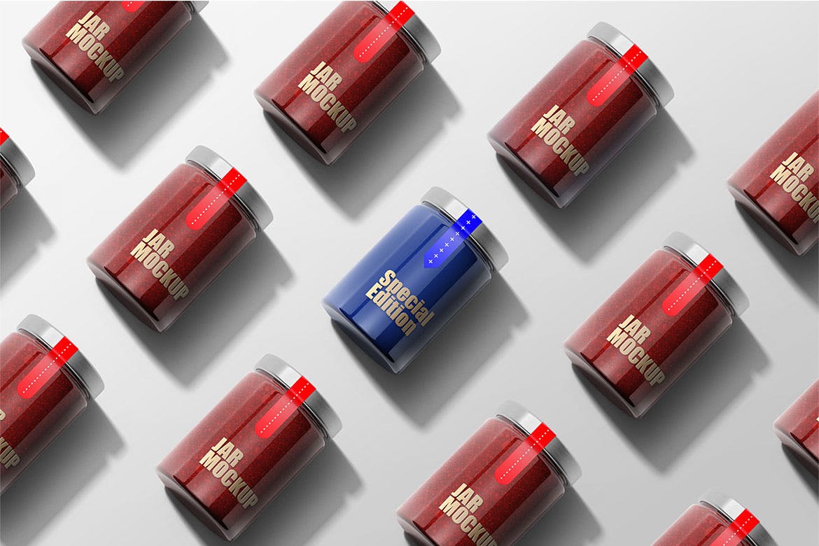 7款果酱罐头玻璃瓶样机模板 Jar Mockup_img_2