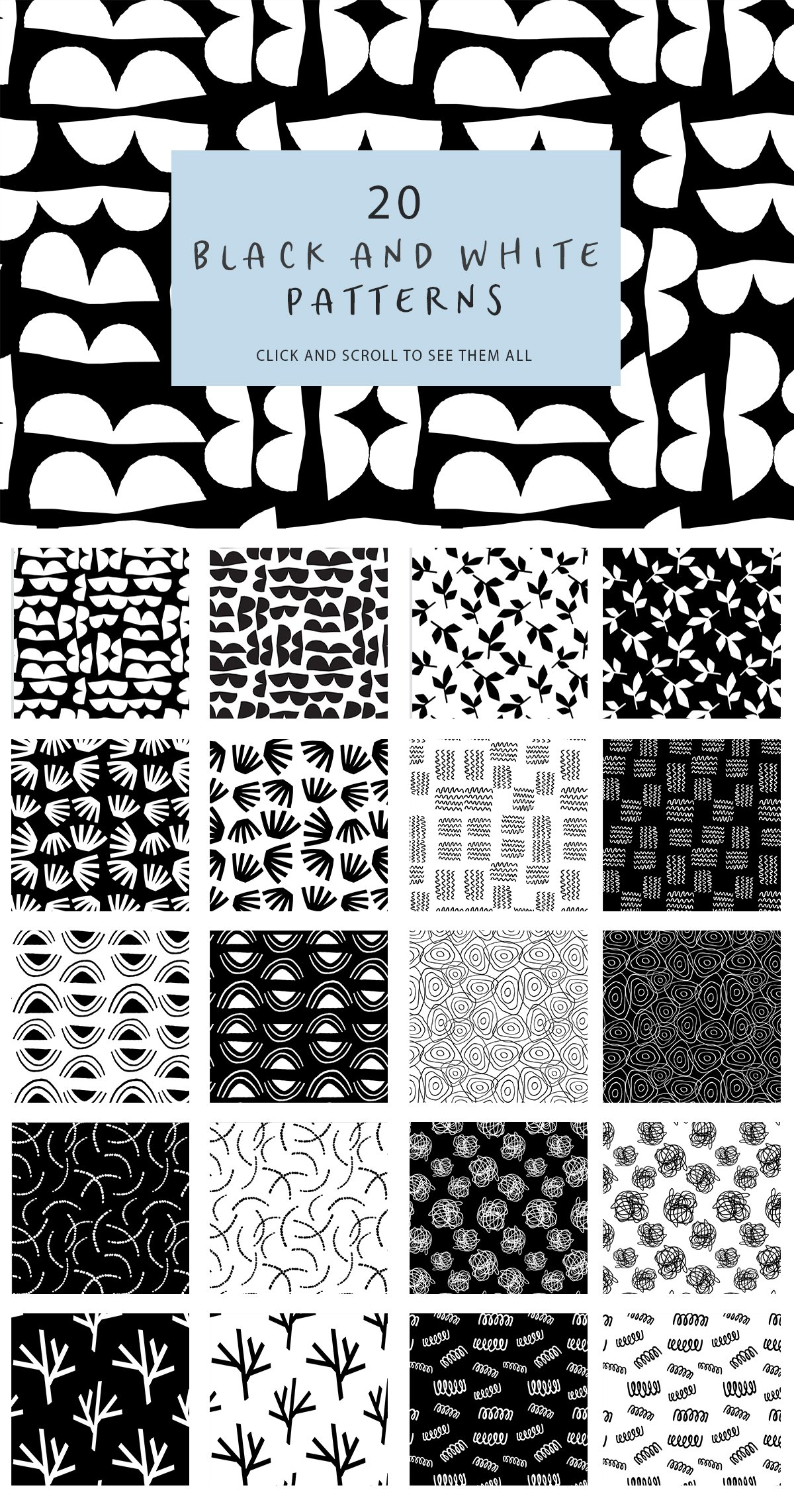 100多个抽象无缝隙矢量图形素材 Modern Shapes Patterns & Artboards_img_2