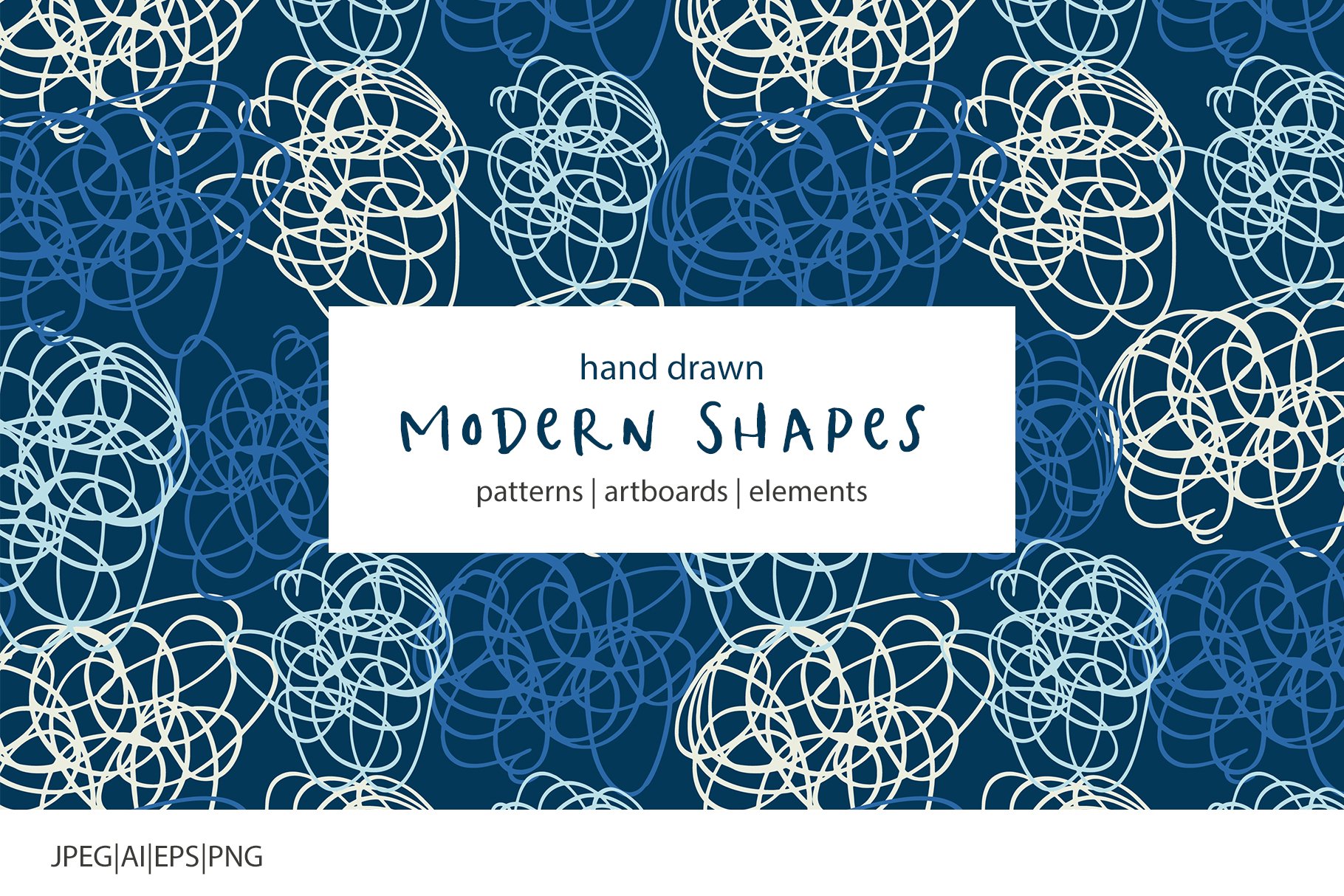 100多个抽象无缝隙矢量图形素材 Modern Shapes Patterns & Artboards_img_2