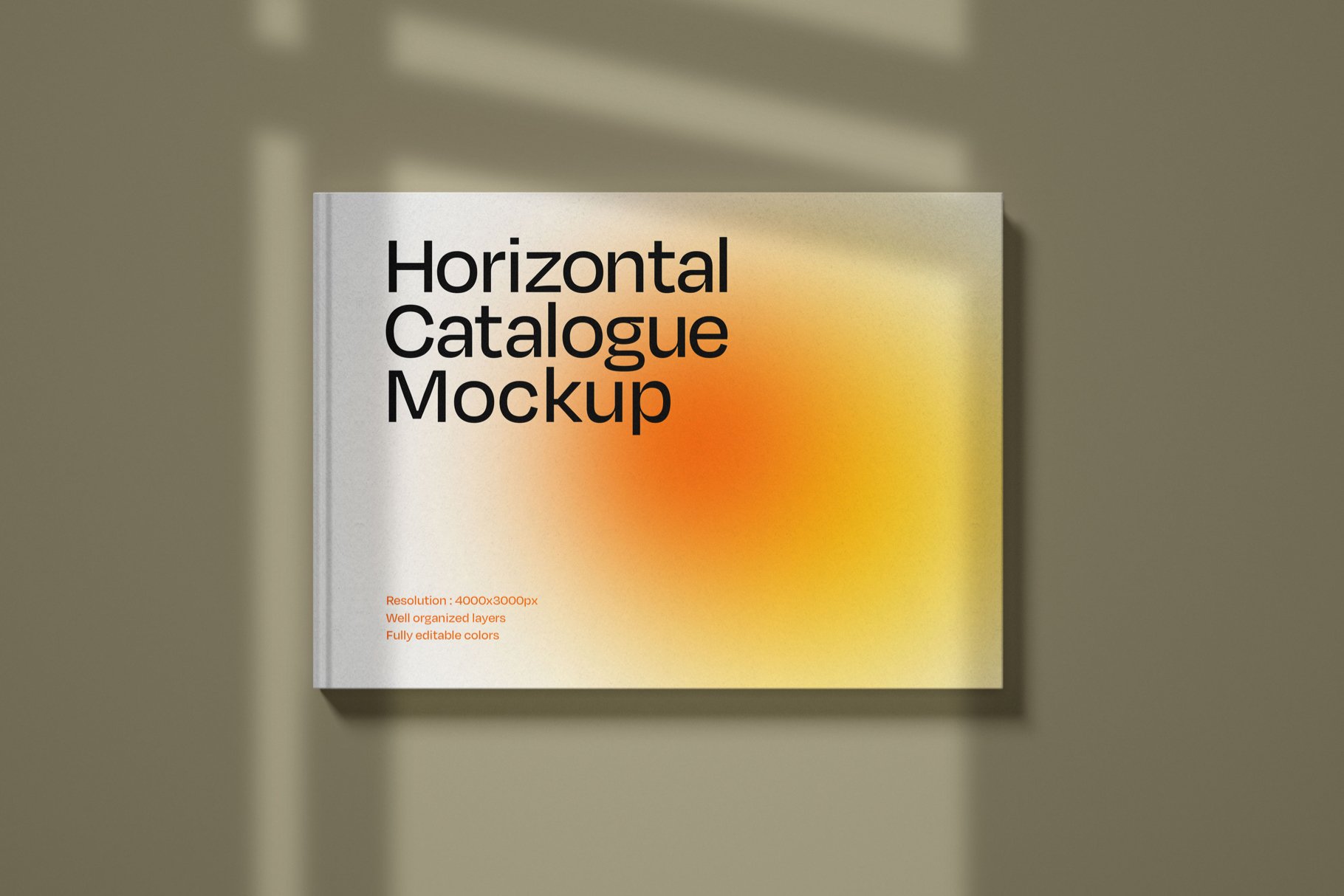 11款精装书画册设计样机模板 Horizontal Catalogue Mockup Set_img_2