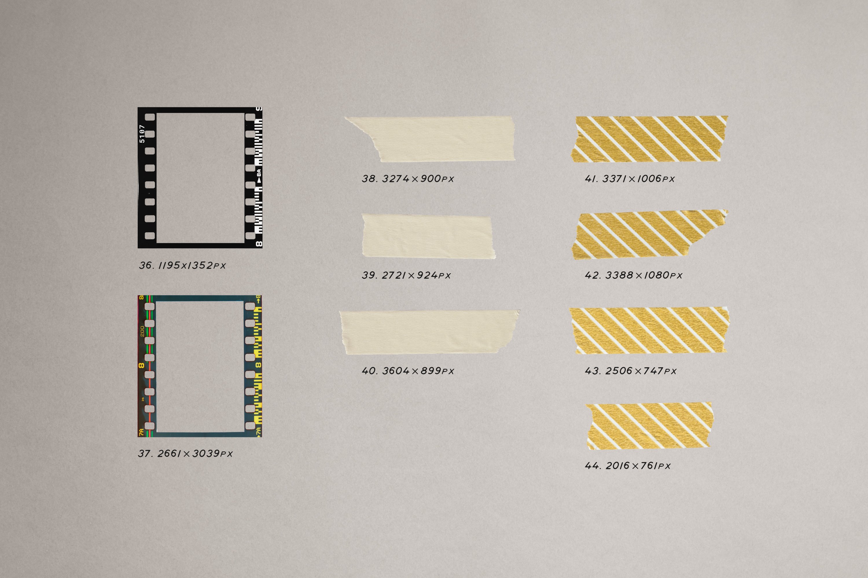 60多款胶卷胶带相框设计素材包 High Quality Film Frames Kit_img_2