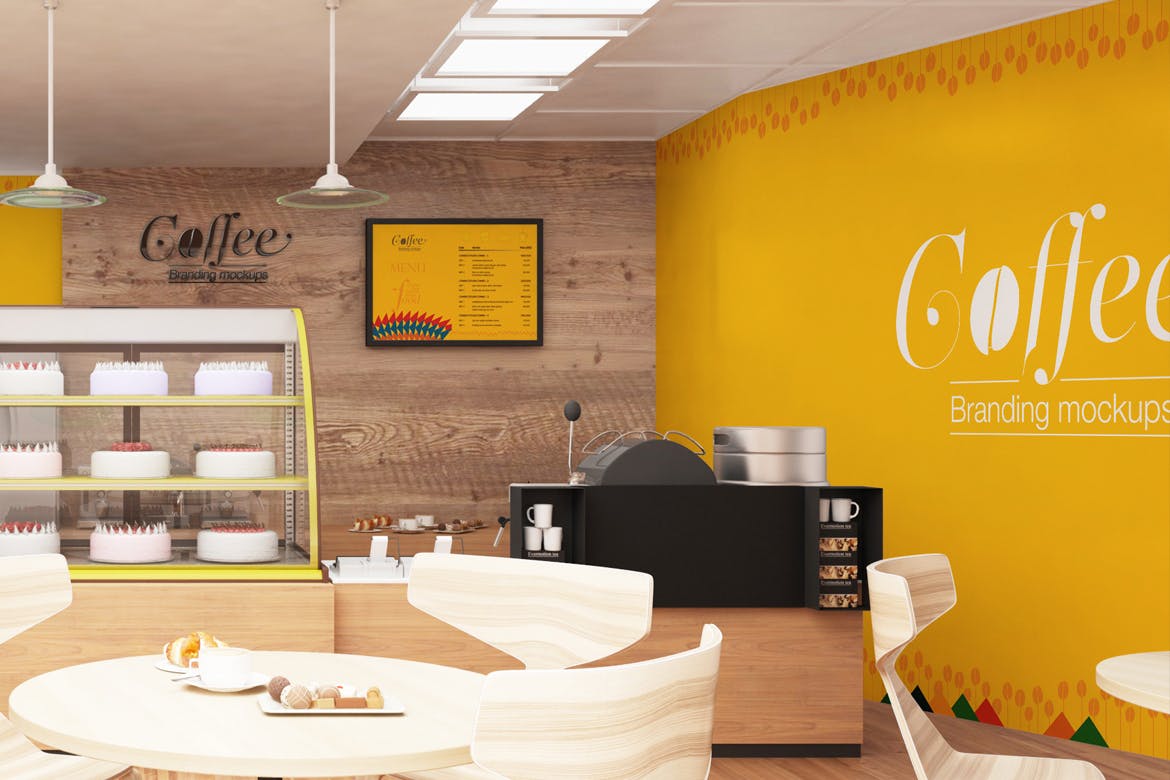 咖啡店烘培品牌设计样机模板 Coffee & Bakery Branding Mockups_img_2