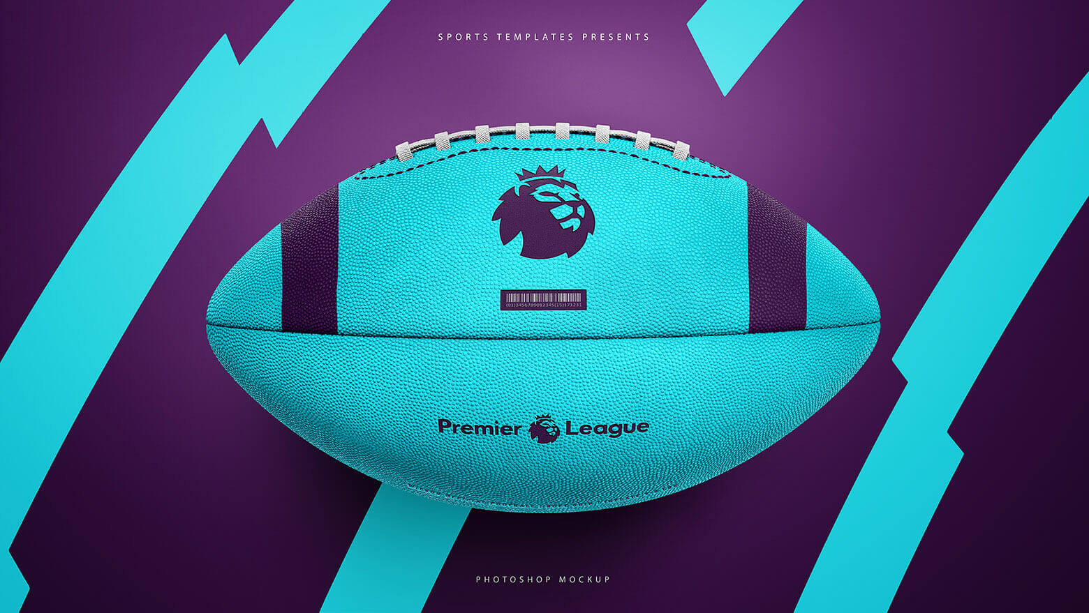 美式足球橄榄球设计展示样机模板 American Football Ball Mockup_img_2