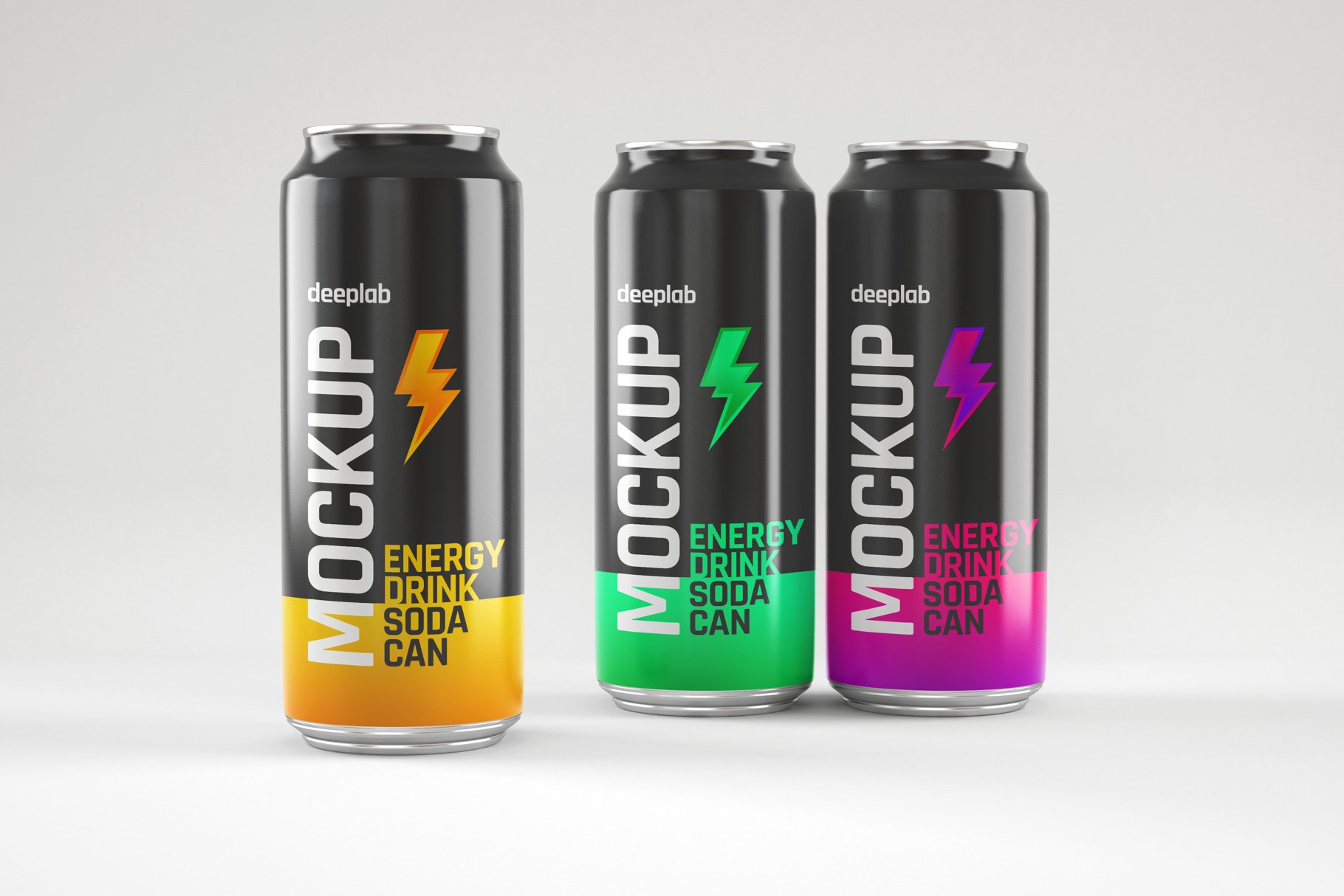 13款饮料汽水易拉罐包装样机模板 Glossy Soda Can Mockup Set_img_2
