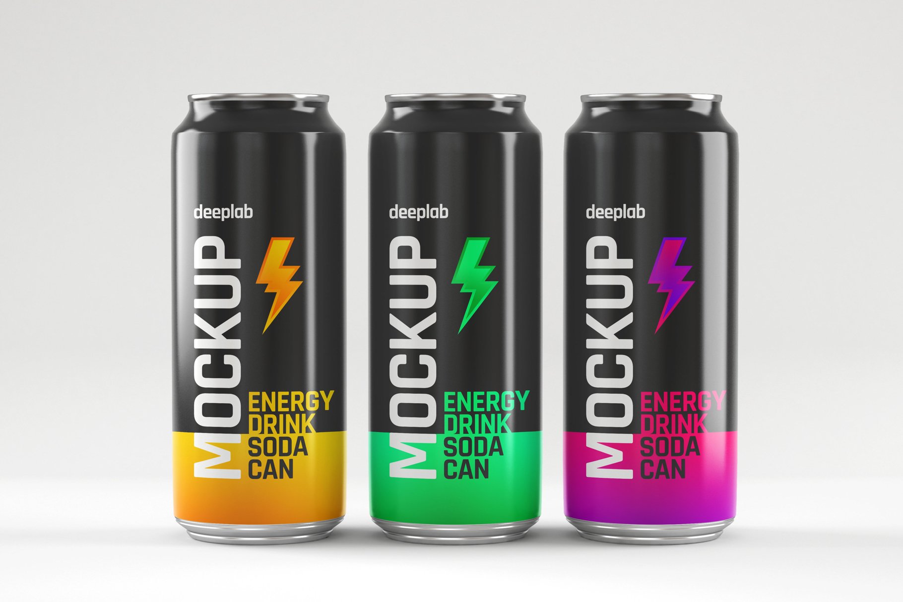 13款饮料汽水易拉罐包装样机模板 Glossy Soda Can Mockup Set_img_2