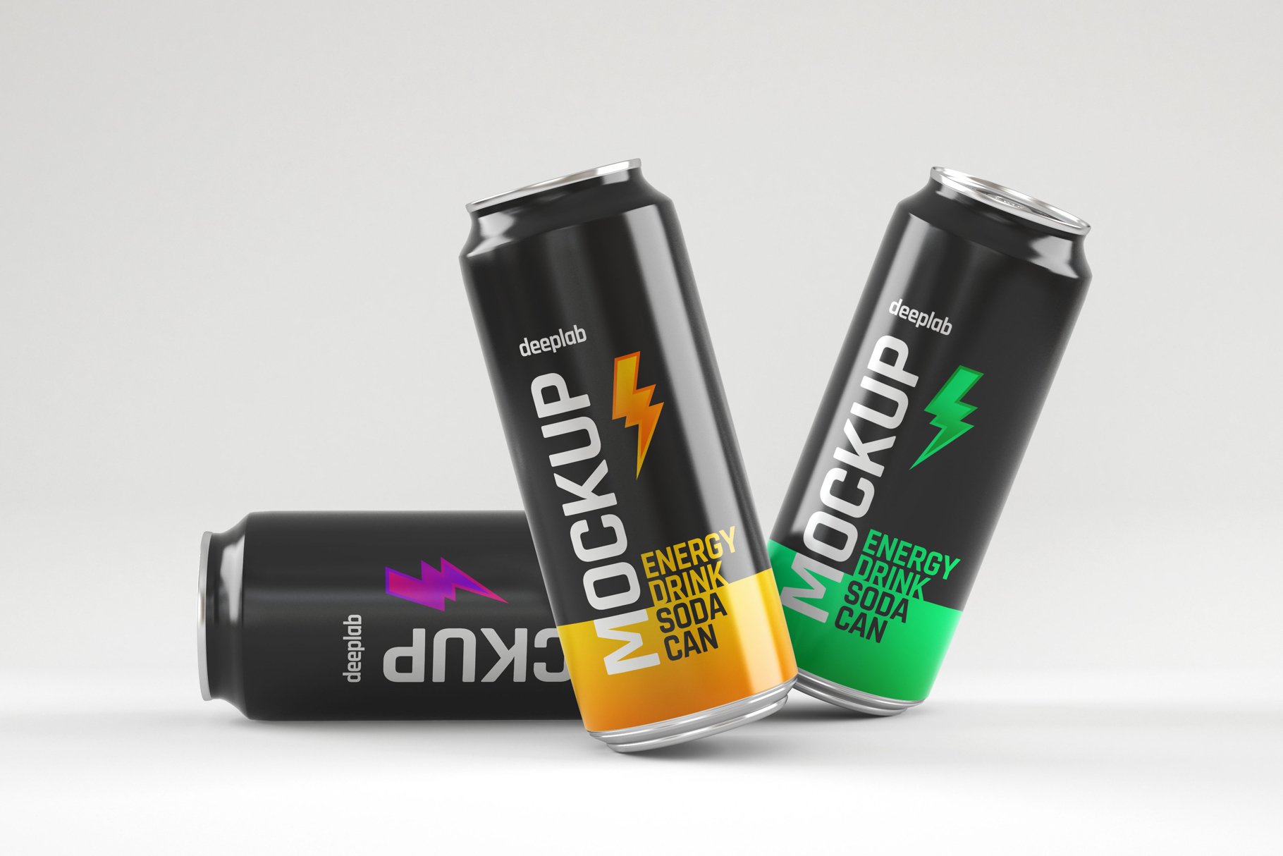 13款饮料汽水易拉罐包装样机模板 Glossy Soda Can Mockup Set_img_2