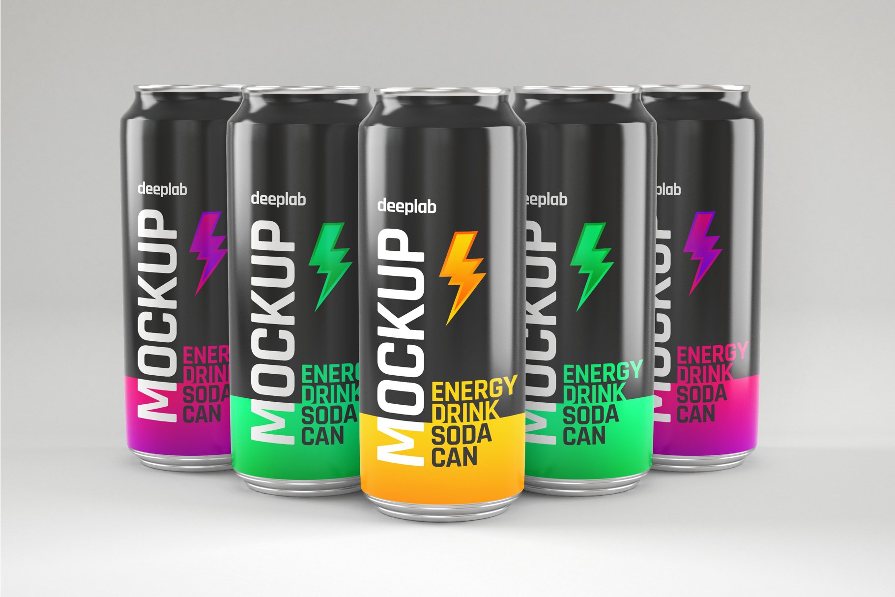 13款饮料汽水易拉罐包装样机模板 Glossy Soda Can Mockup Set_img_2