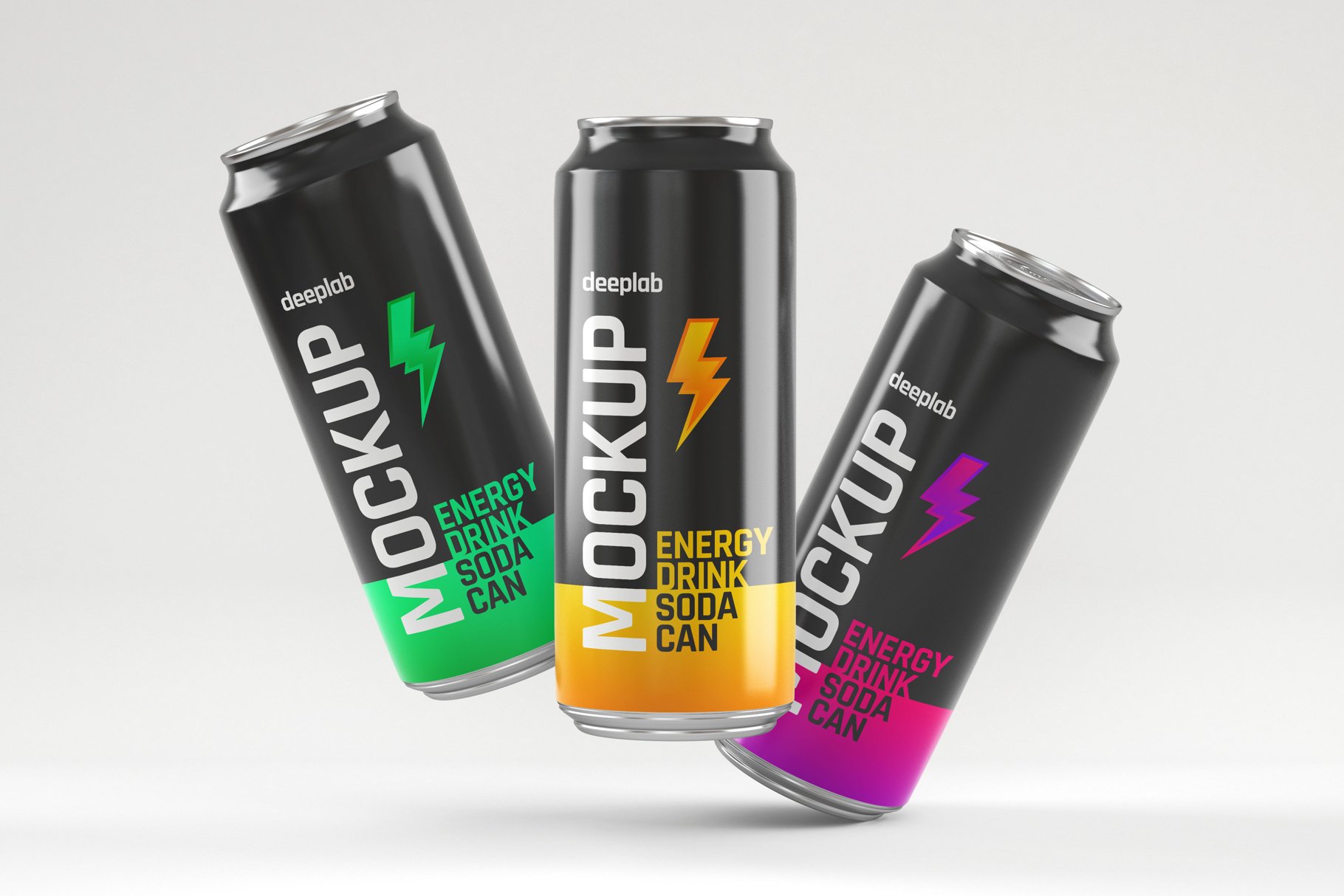 13款饮料汽水易拉罐包装样机模板 Glossy Soda Can Mockup Set_img_2