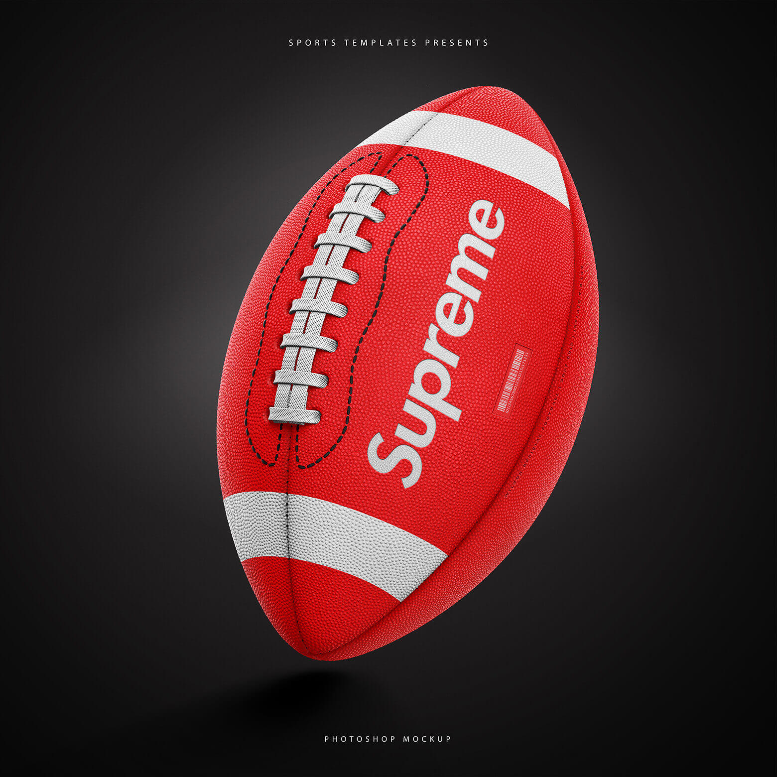 美式足球橄榄球设计展示样机模板 American Football Ball Mockup_img_2