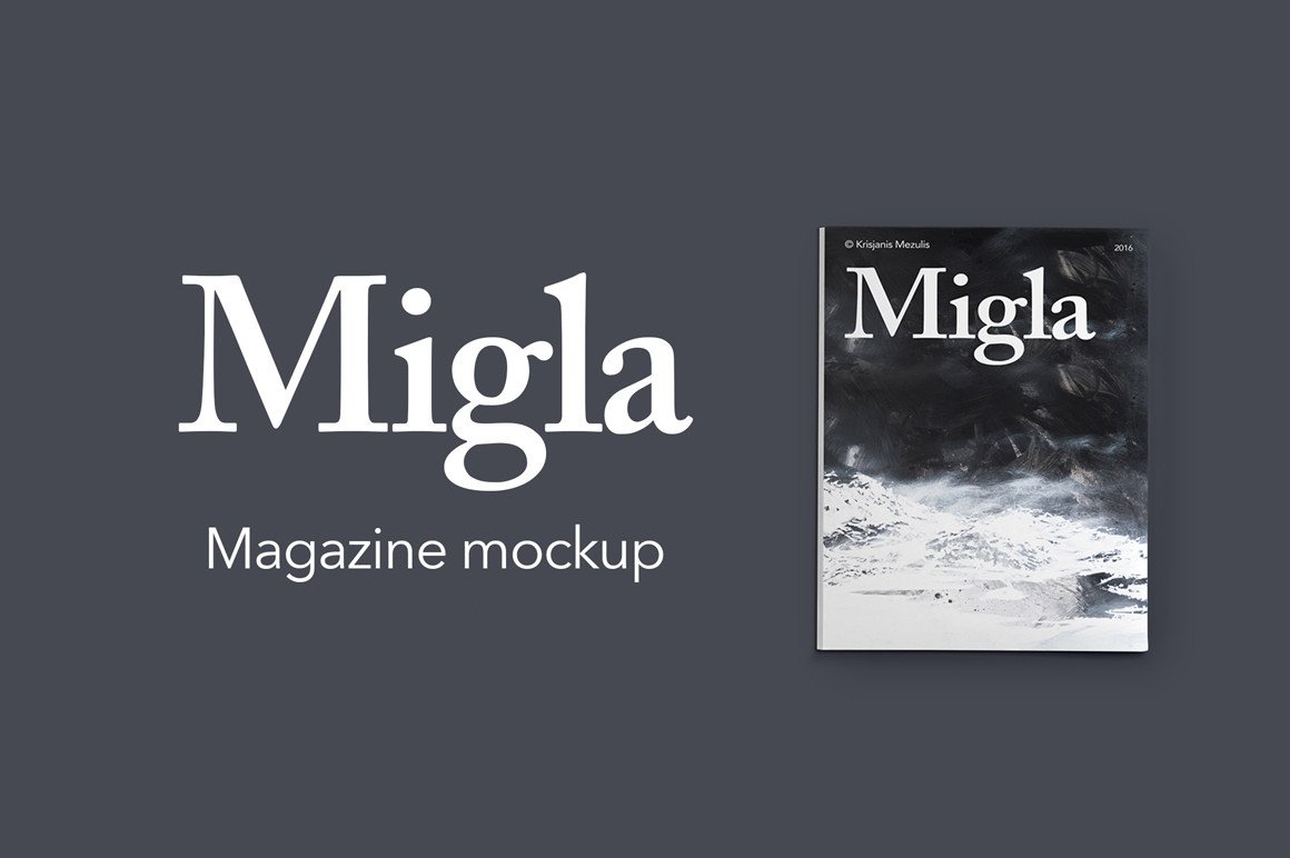 8款宣传画册杂志样机模板 Migla Print Magazine Mockup_img_2