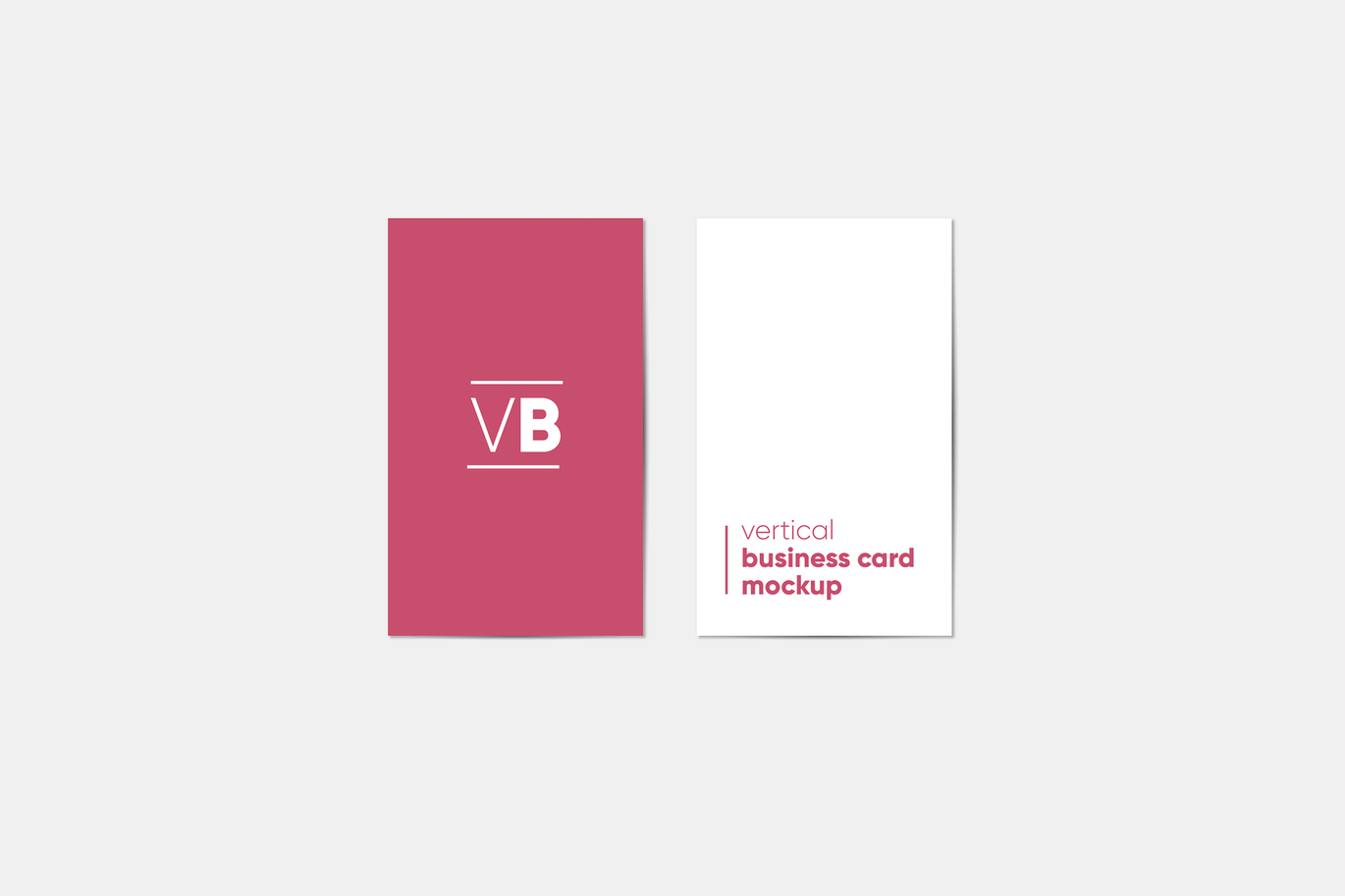 极简商务名片样机模板 Vertical Business Card Mockup_img_2