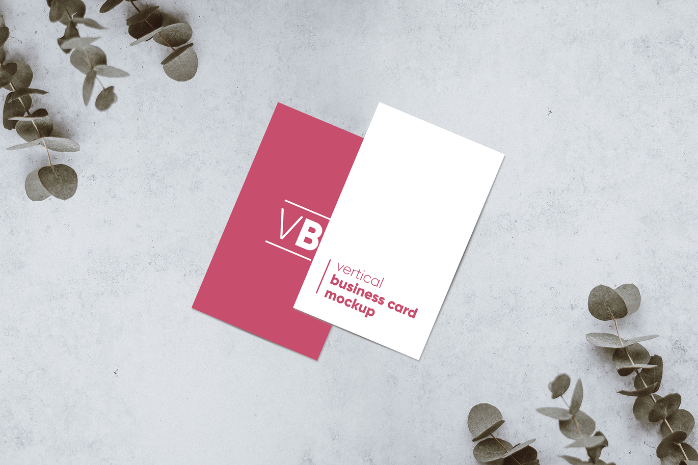 极简商务名片样机模板 Vertical Business Card Mockup_img_2