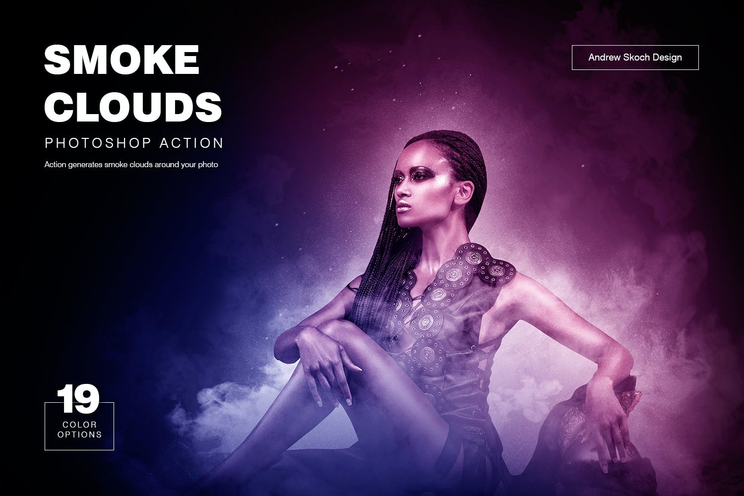 烟雾效果照片后期处理PS动作 Smoke Clouds Photoshop Action_img_2