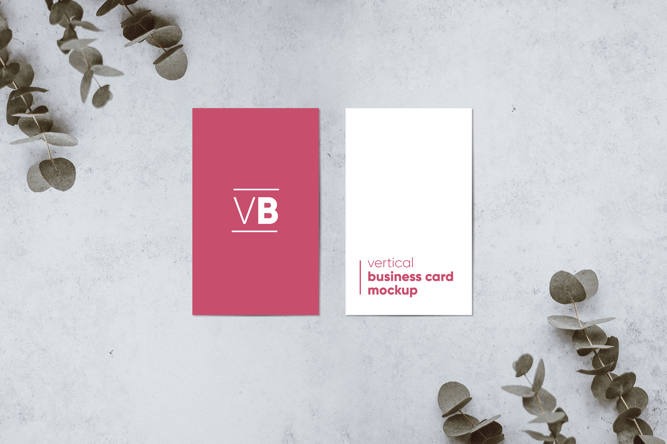 极简商务名片样机模板 Vertical Business Card Mockup_img_2