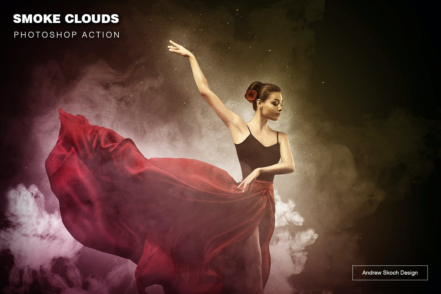 烟雾效果照片后期处理PS动作 Smoke Clouds Photoshop Action_img_2