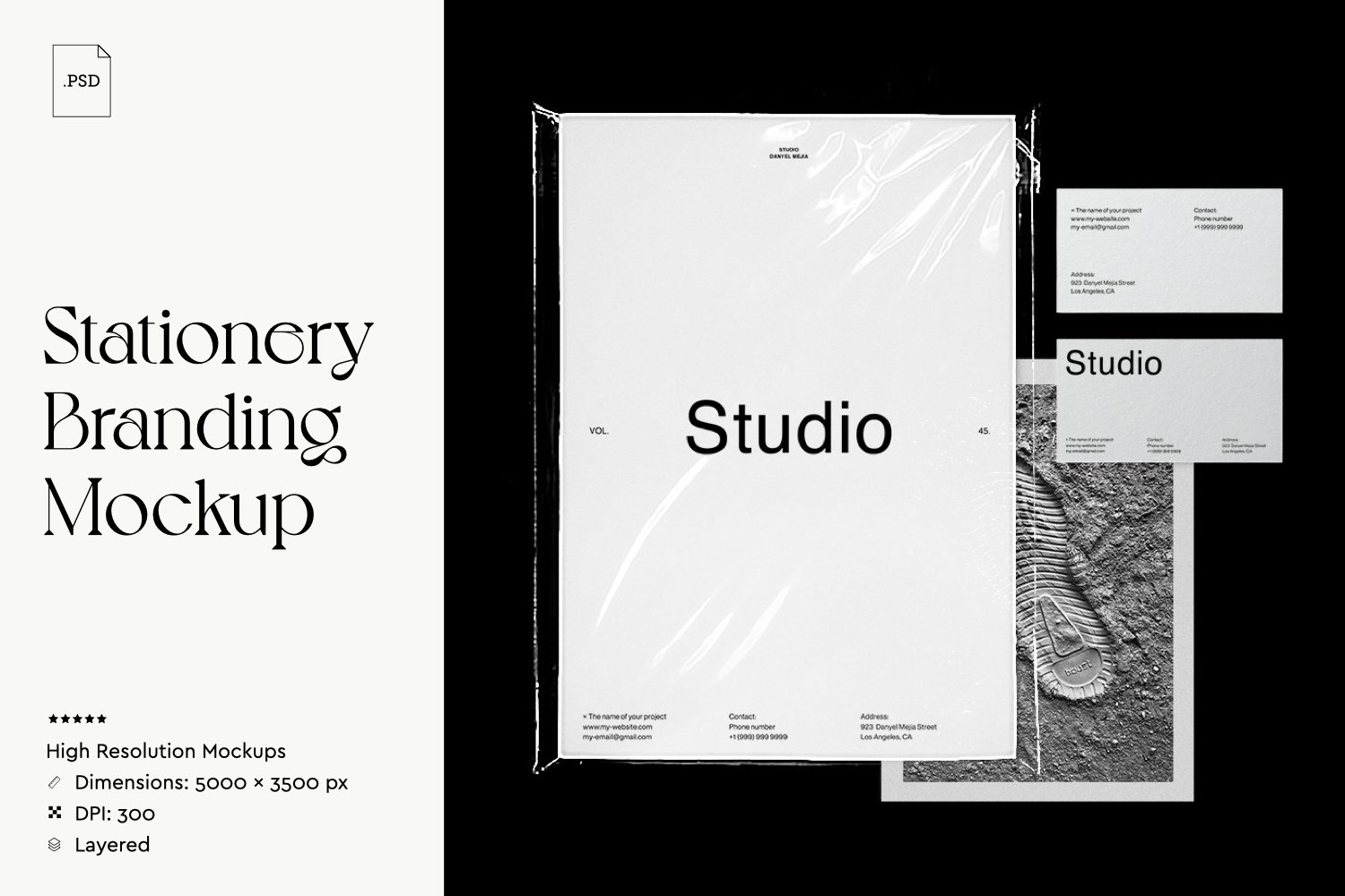 办公用品传单海报包装袋样机模板 (NEW) Stationery Branding Mockup_img_2