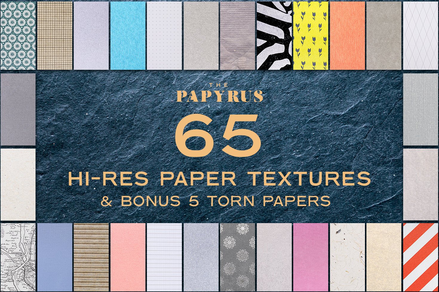 65款复古绘画莎草纸张纹理素材 The Papyrus - 65 Paper Textures_img_2
