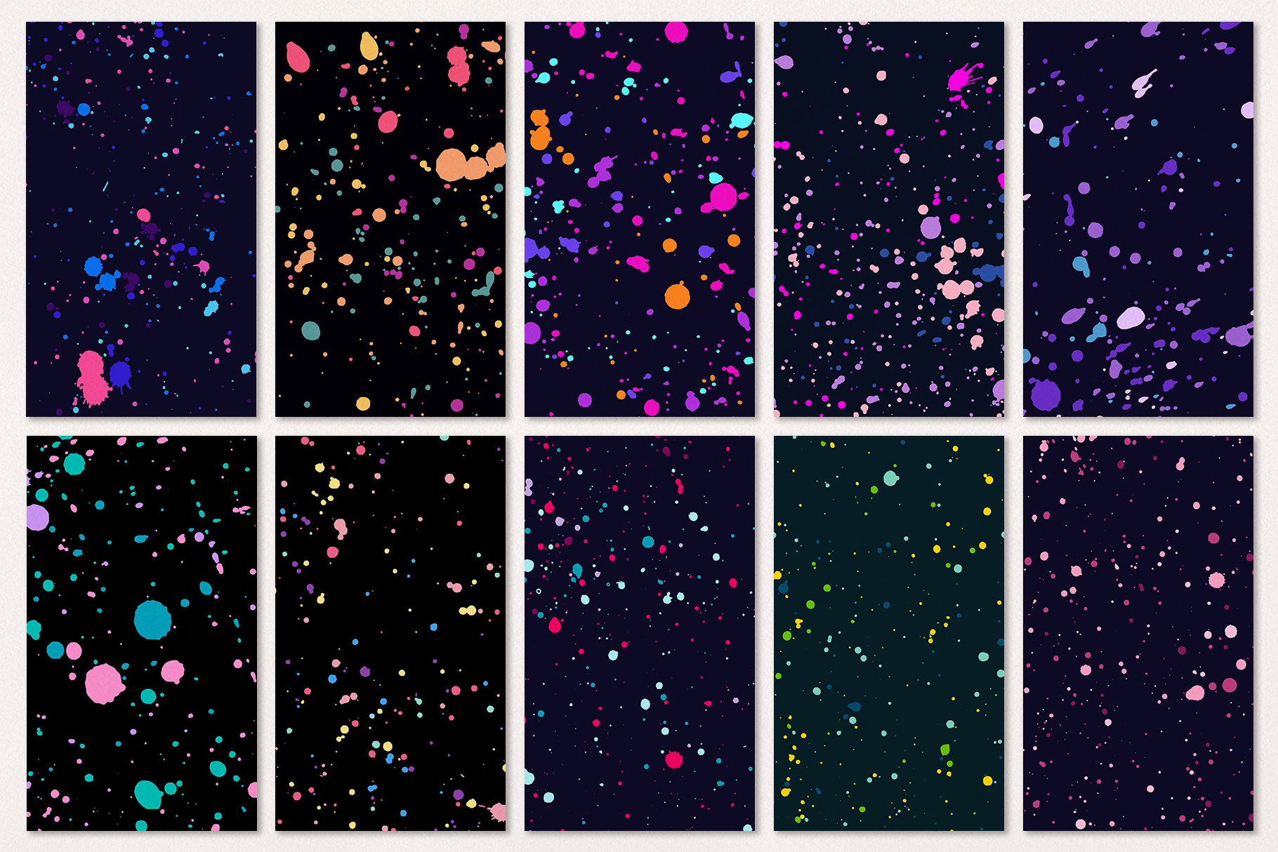25款多彩墨水飞溅背景纹理素材 Ink Splatter Patterns Volume 002_img_2