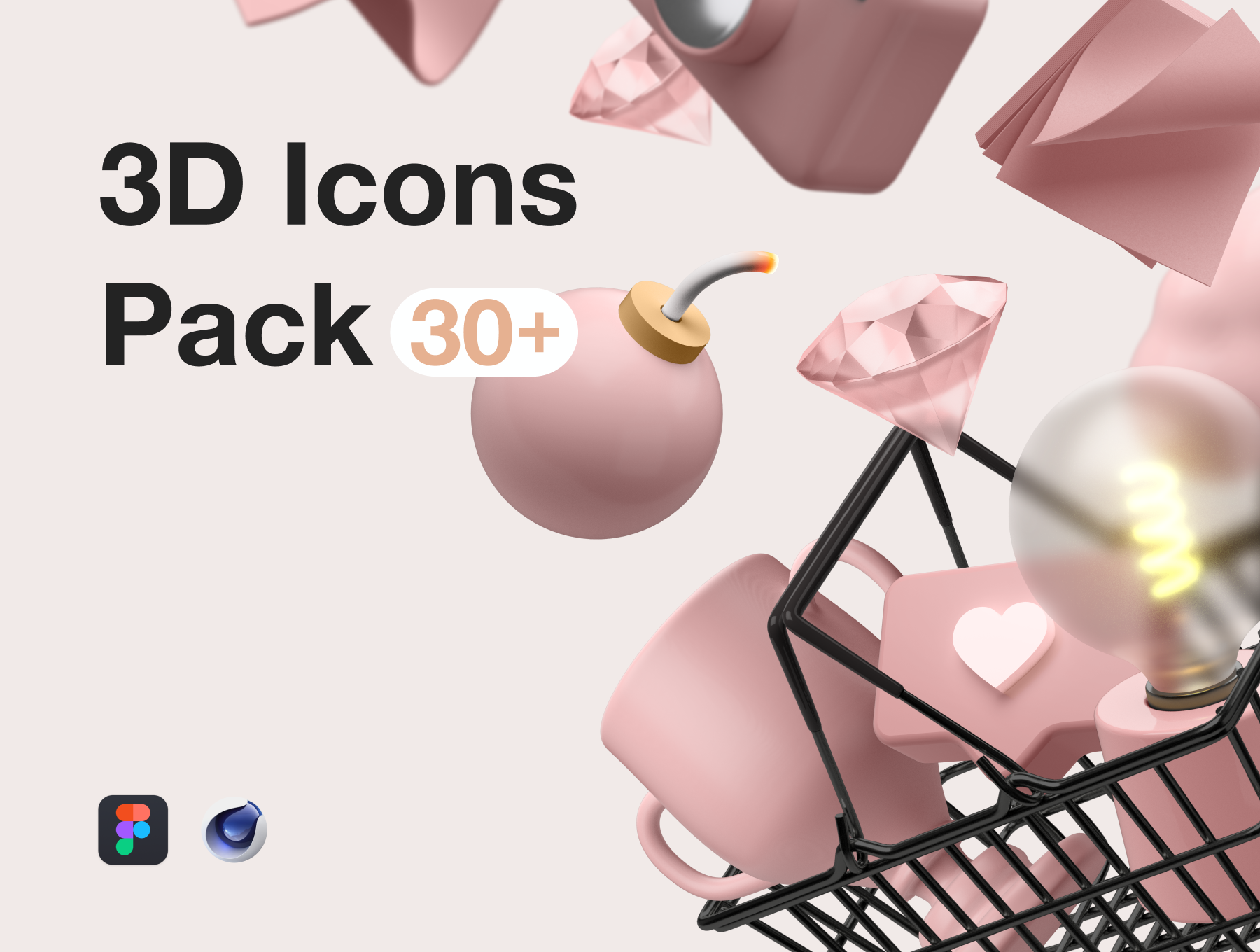 30款创意电影商城购物场景3D立体图标合集 3D Icons Pack_img_2