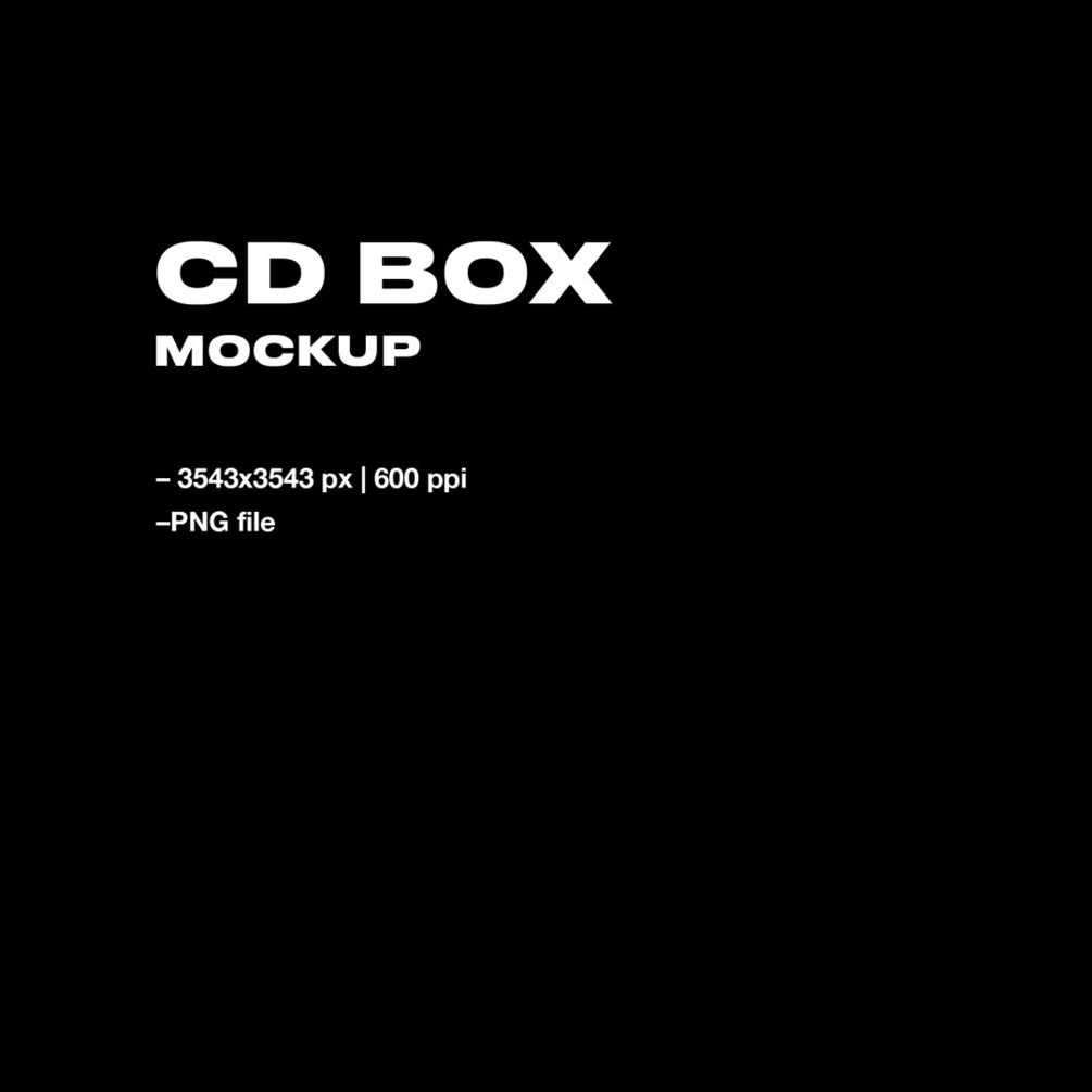 潮流CD包装盒样机PNG素材 CD Box Mockup_img_2