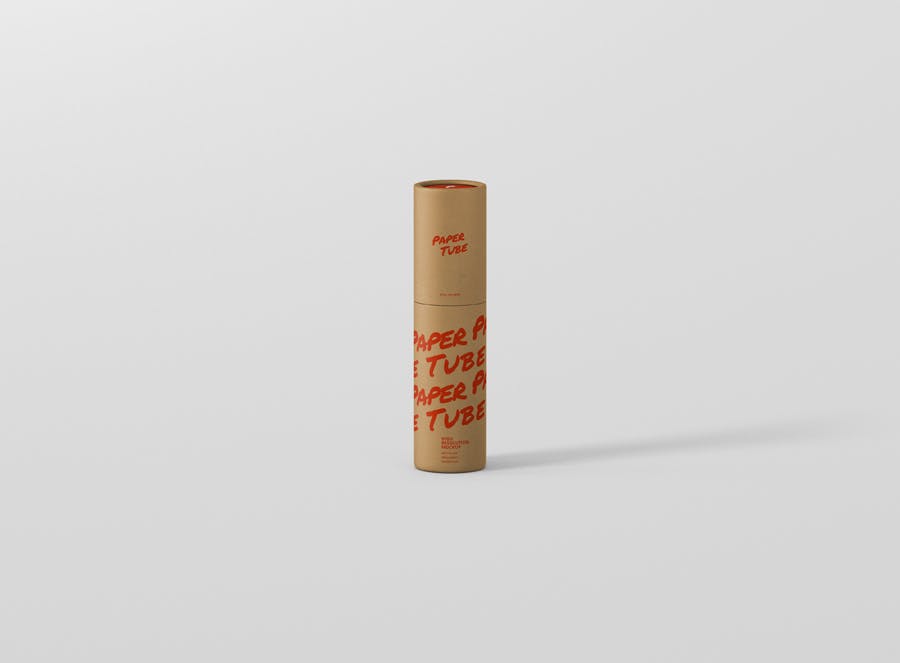 超薄纸管设计展示样机模板 Paper Tube Mockup - Slim Short Size_img_2