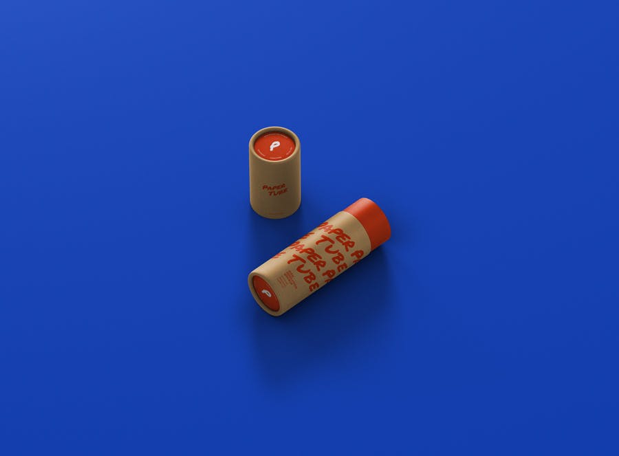 超薄纸管设计展示样机模板 Paper Tube Mockup - Slim Short Size_img_2