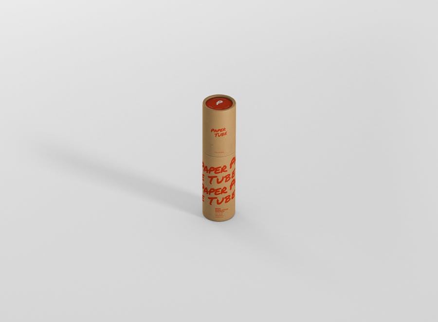 超薄纸管设计展示样机模板 Paper Tube Mockup - Slim Short Size_img_2