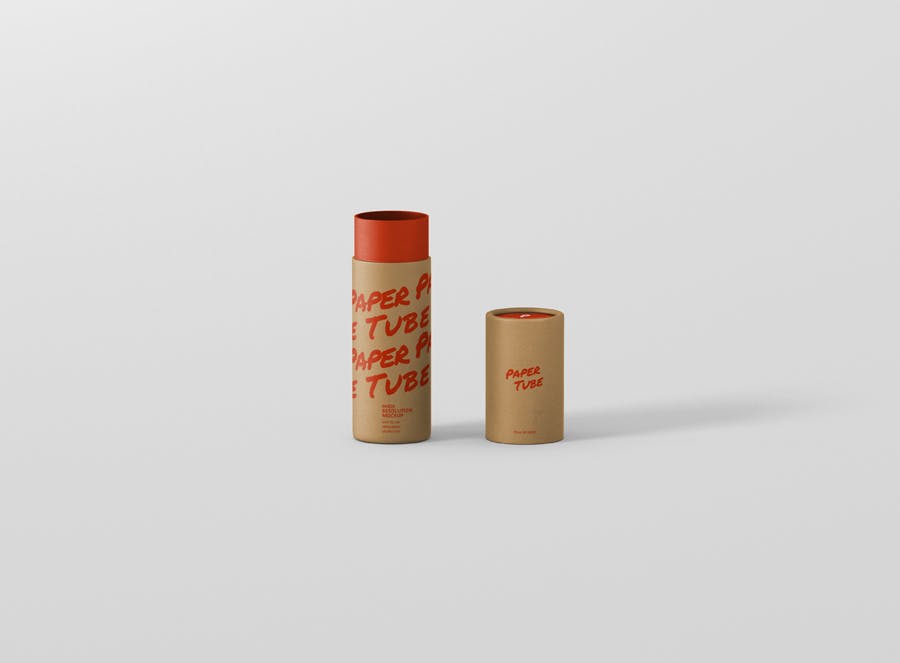 超薄纸管设计展示样机模板 Paper Tube Mockup - Slim Short Size_img_2