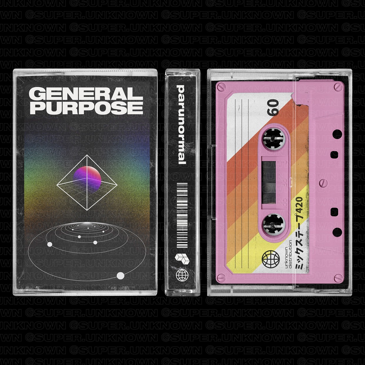 潮流复古磁带包装盒样机模板 Complete Cassette Tape Mockups_img_2