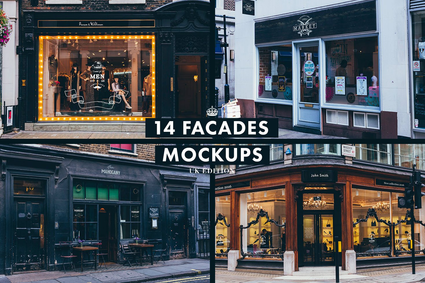 65款欧美风店招门牌标牌样机模板 Signs & Facades Mockups (UK edition)_img_2