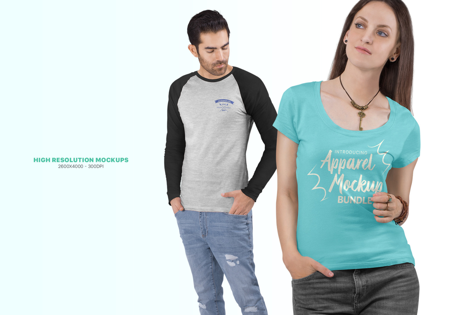 300多个服装设计展示样机模板 Premium Apparel Mockups Bundle_img_2