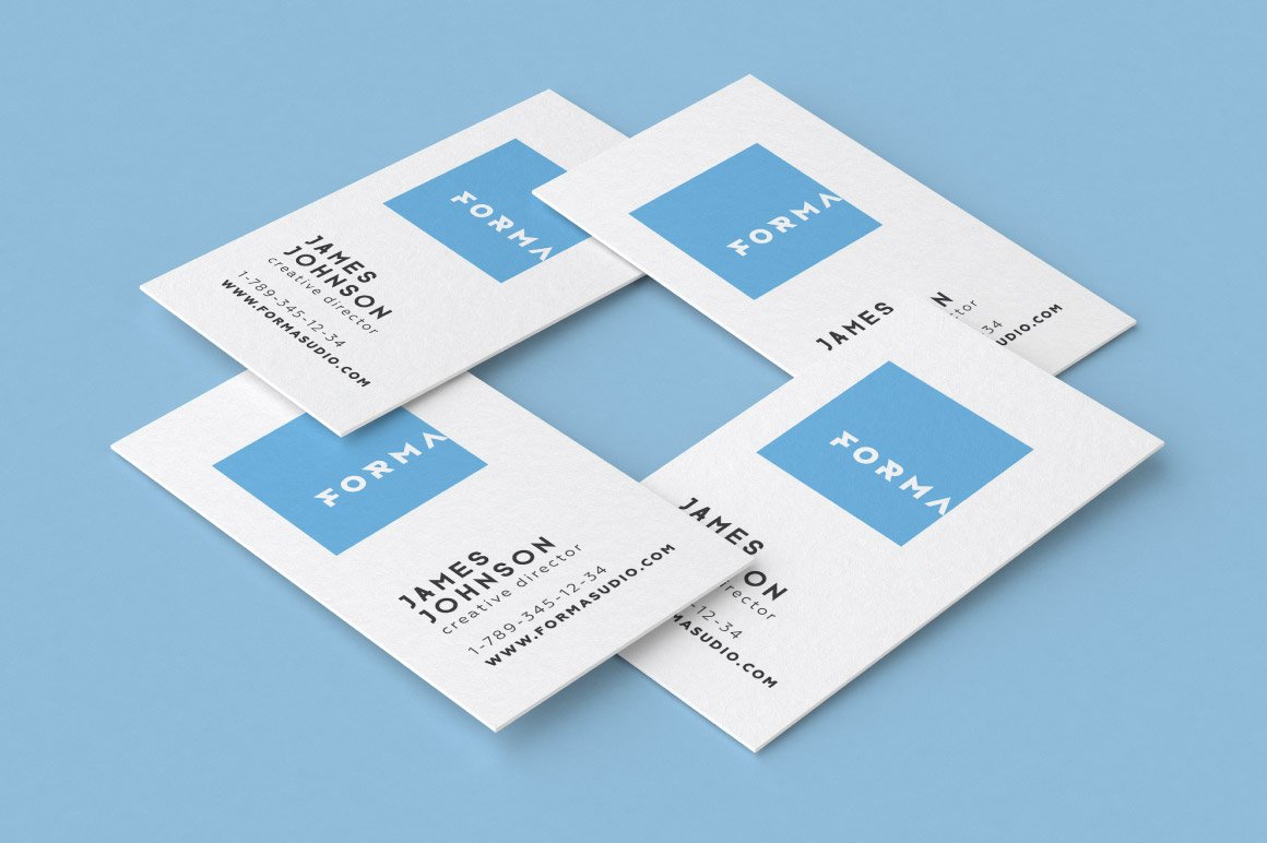 10款逼真商务创意名片样机模板 Business Cards Mockup Pack_img_2