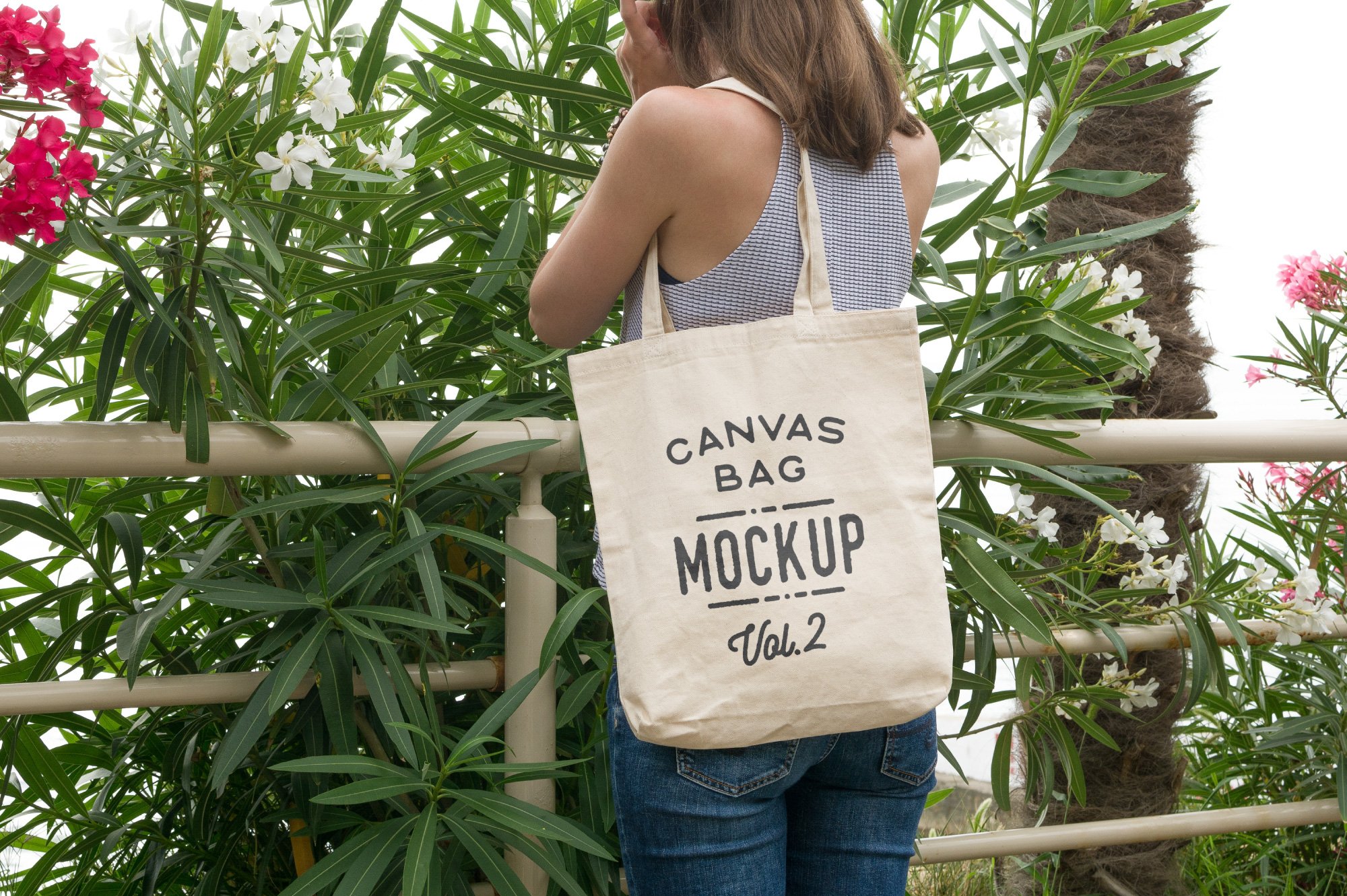 10款帆布手提无纺布袋设计样机模板 Canvas Tote Bag Mockups Pack Vol. 2_img_2