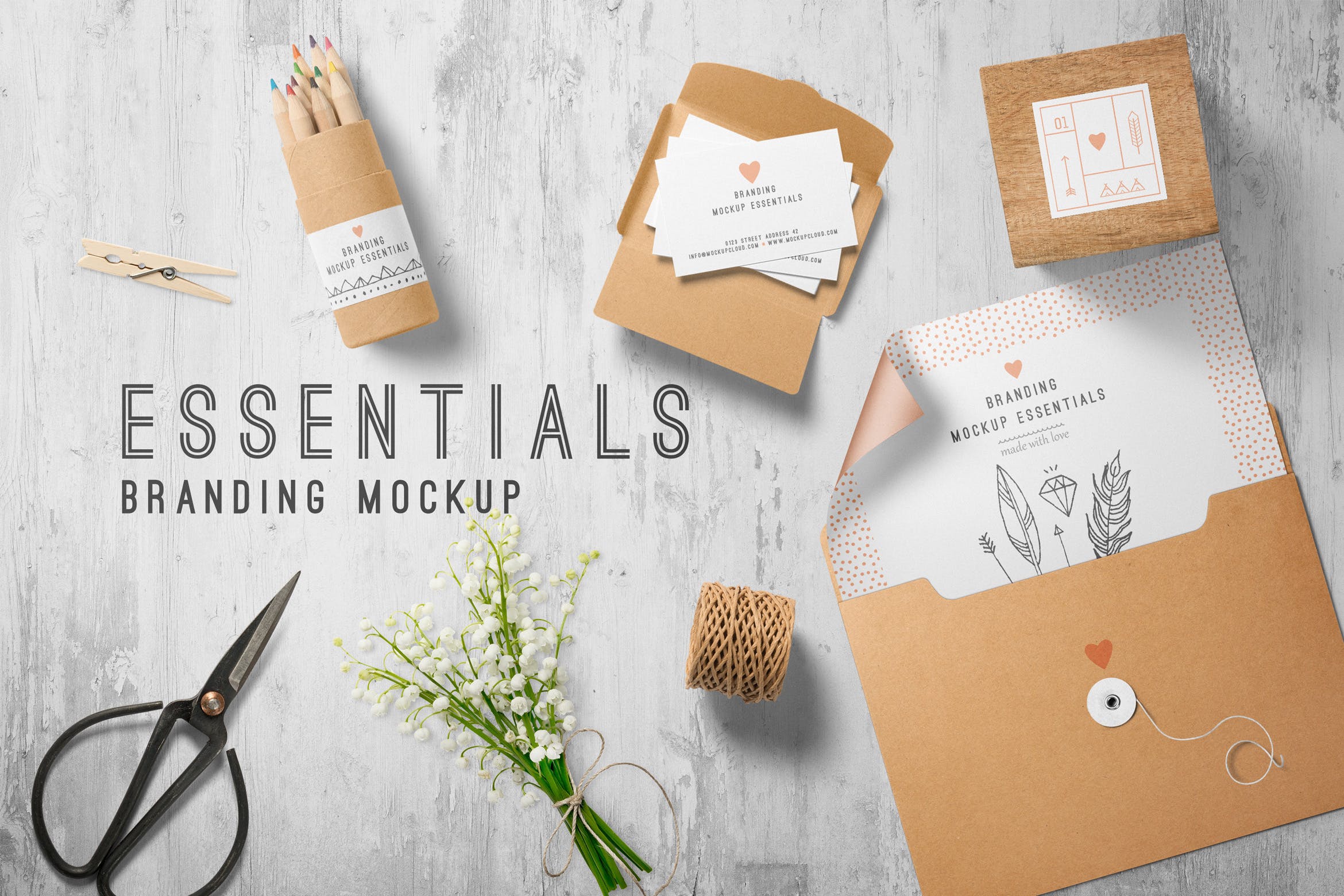 品牌VI设计办公用品样机模板 Branding Mockup Essentials_img_2