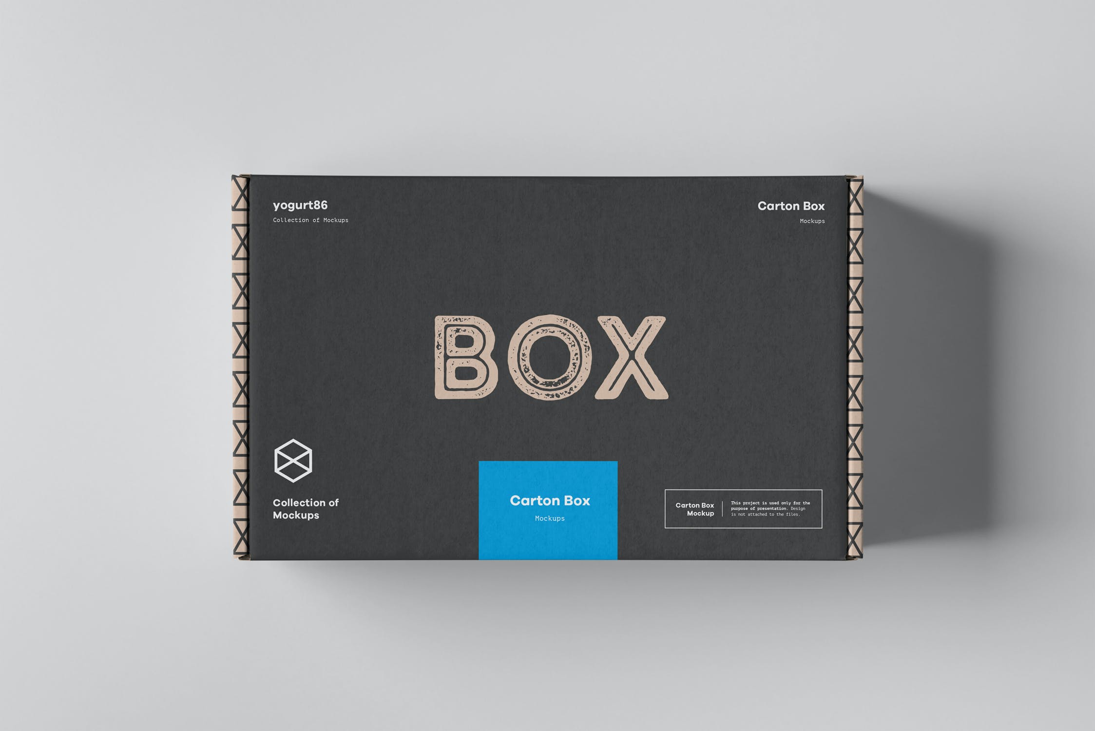 逼真产品包装纸盒设计展示样机模板 Carton Box Mockup 23x14x8_img_2