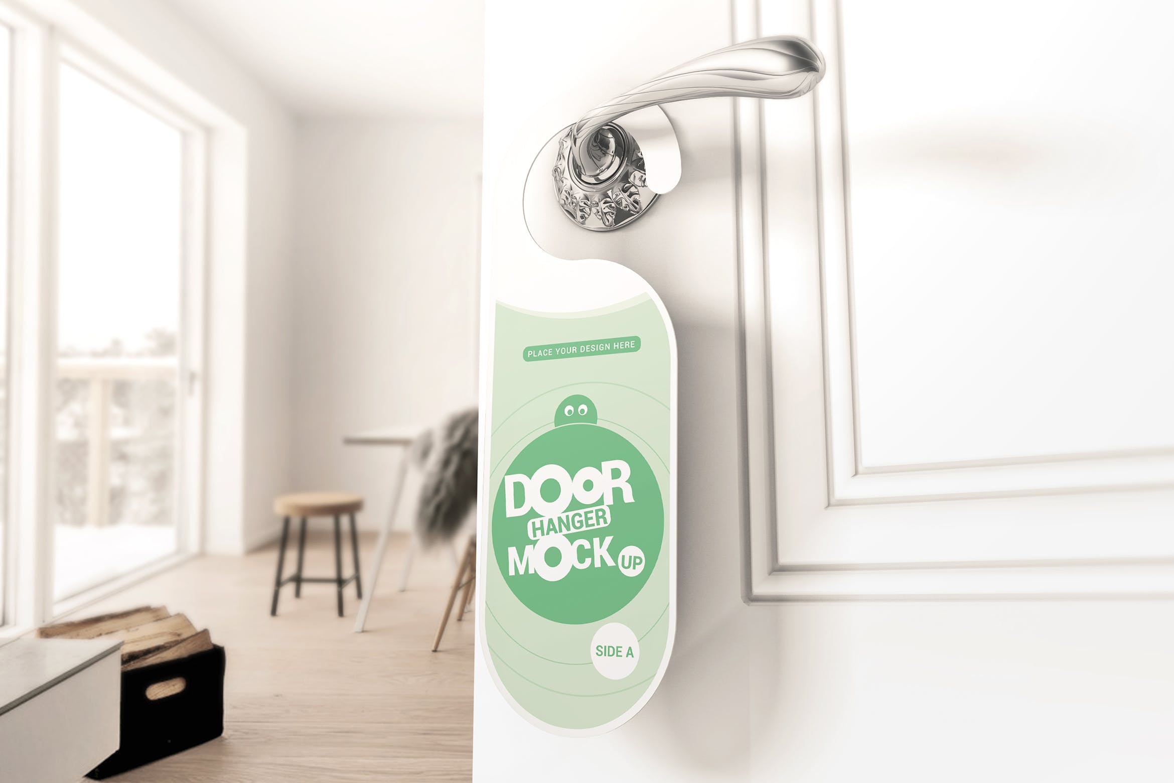 酒店房间门架标签样机模板 Door Hanger Mockups_img_2