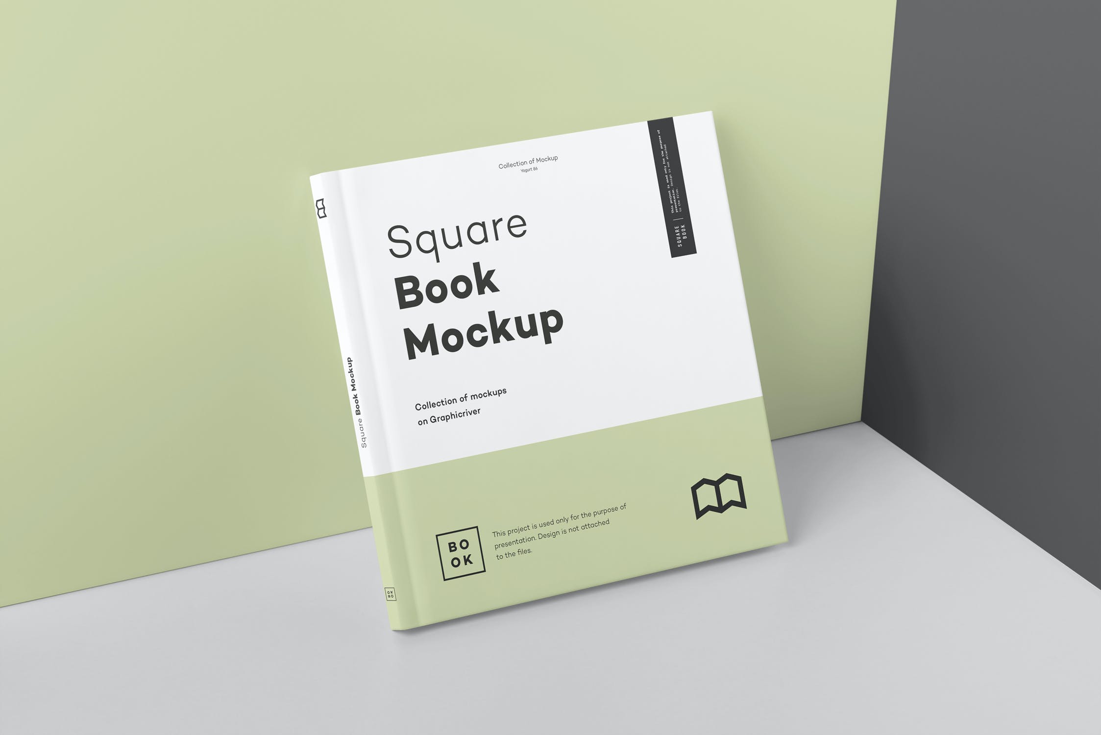 正方形精装书画册设计样机模板 Square Book Mockup 2_img_2