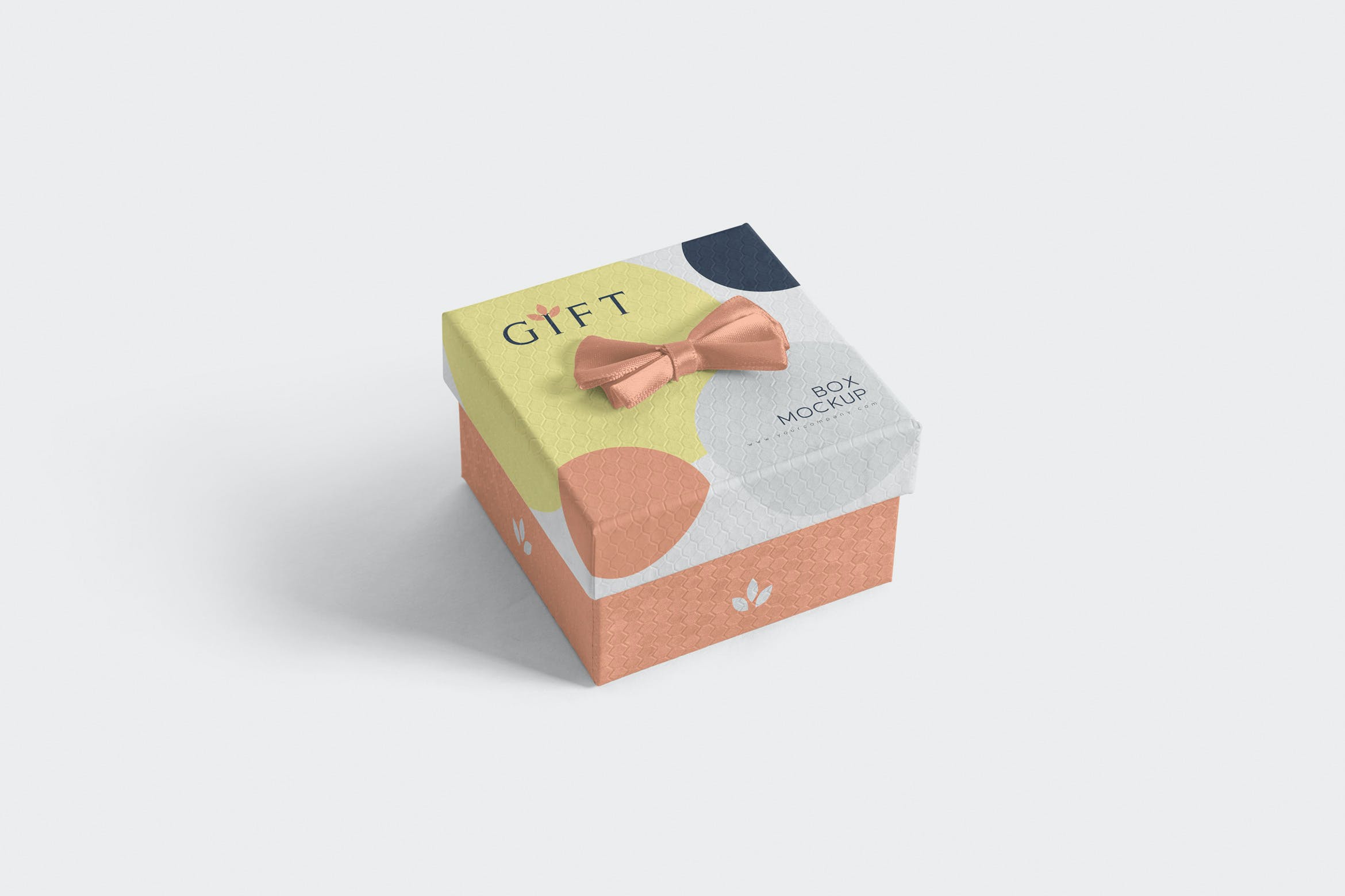 精美方形礼品包装盒样机模板 Square Gift Box Mockups_img_2