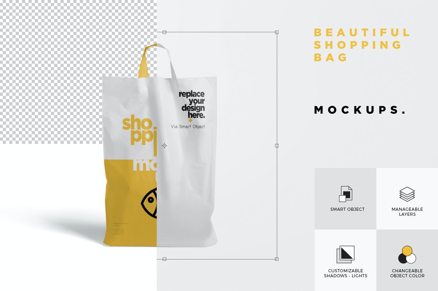 5款精美商城购物袋设计样机模板 5 Beautiful Shopping Bag Mockups_img_2