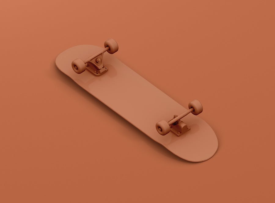 多角度滑板设计展示样机模板 Skateboard Mockup_img_2